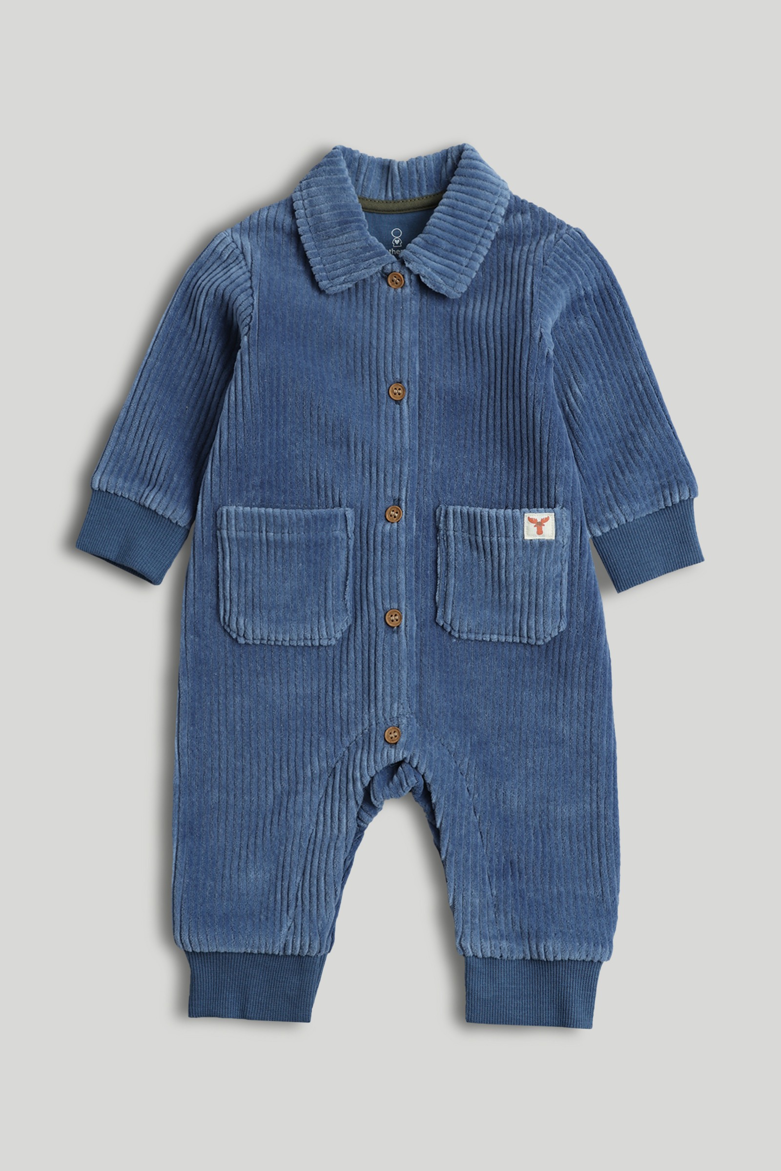 Mothercare Boys Solid  Romper - Dark Blue
