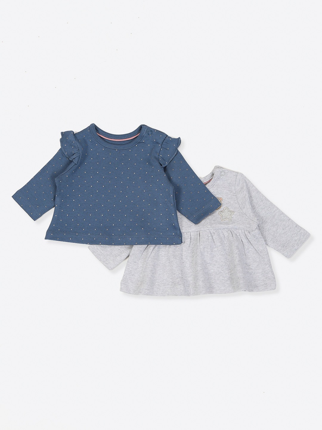 Mothercare Girls Solid Top Pack of 2 - Multicolor