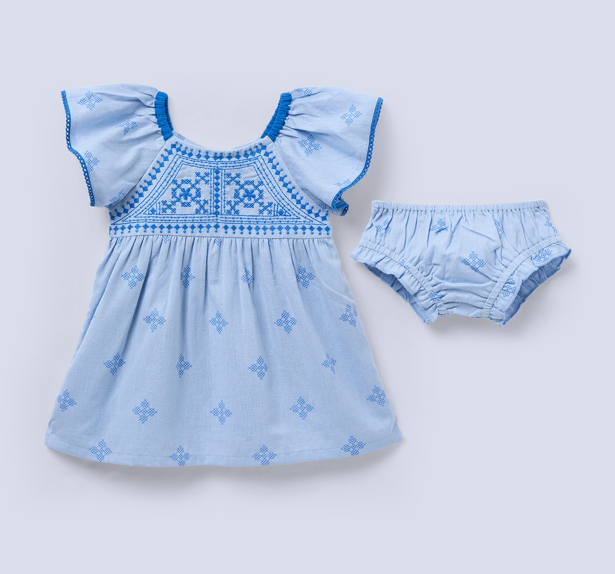 Ed-a-Mamma Baby Girls Dress Blue