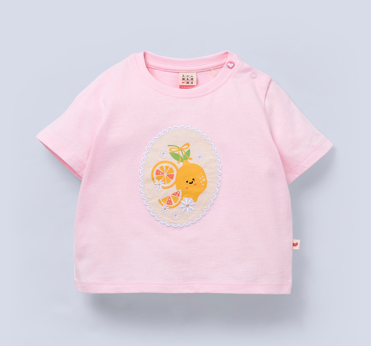 Ed-a-Mamma Baby Girls T-Shirt Peach