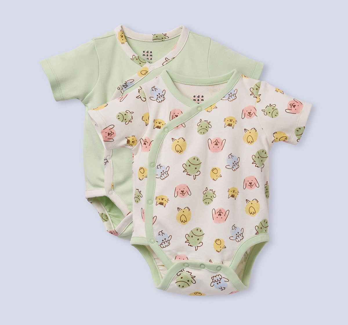 Ed-a-Mamma Baby Boys Bodysuit Pack of 2 Multi