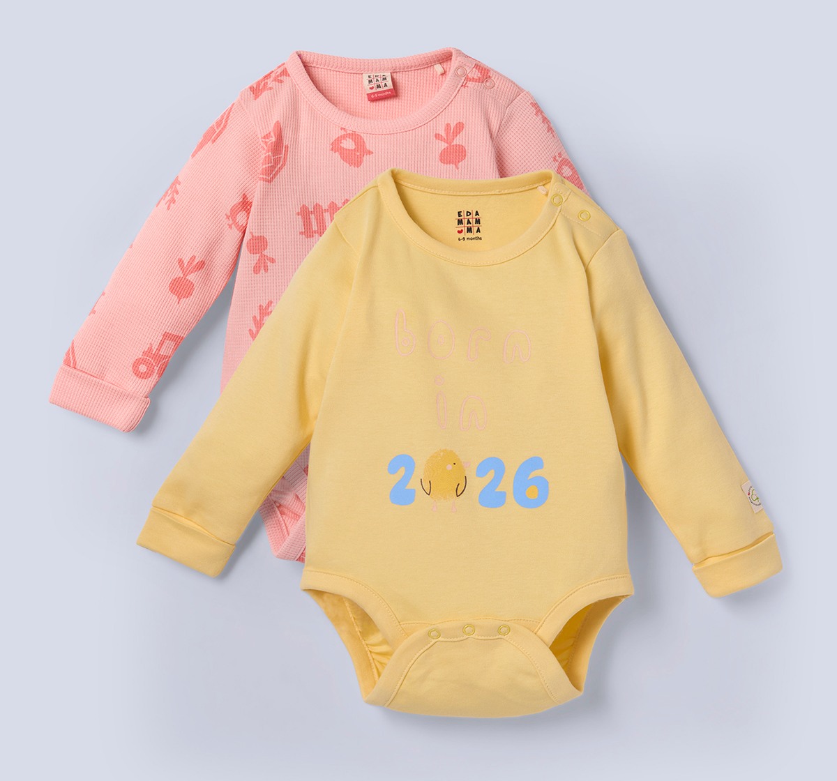 Ed-a-Mamma Baby Boys Bodysuit Pack of 2 Multi