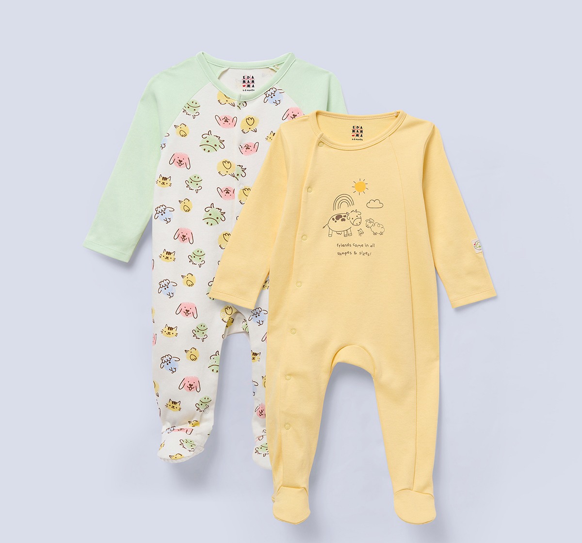 Ed-a-Mamma Baby Boys Sleepwear Pack of 2 Multi