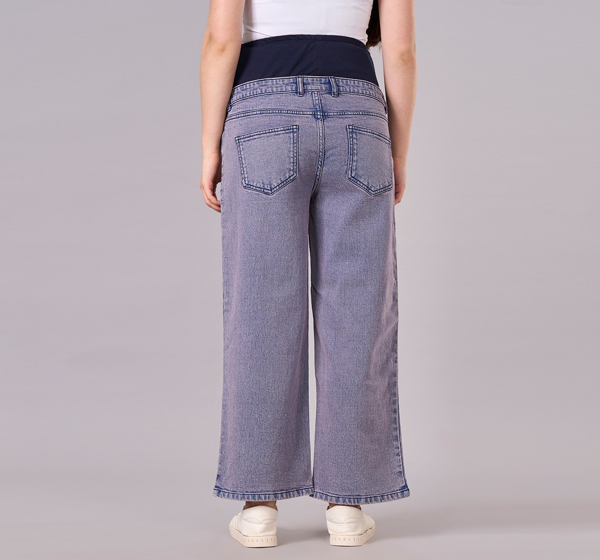 Maternity Clothing  Denim Solid Lilac