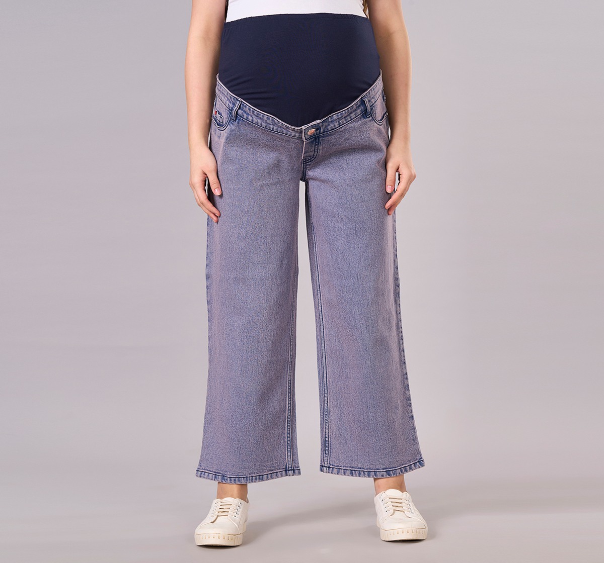 Maternity Clothing  Denim Solid Lilac