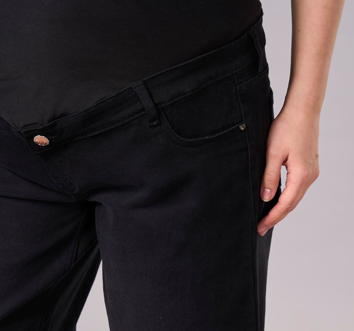 Maternity Clothing  Denim Solid Black