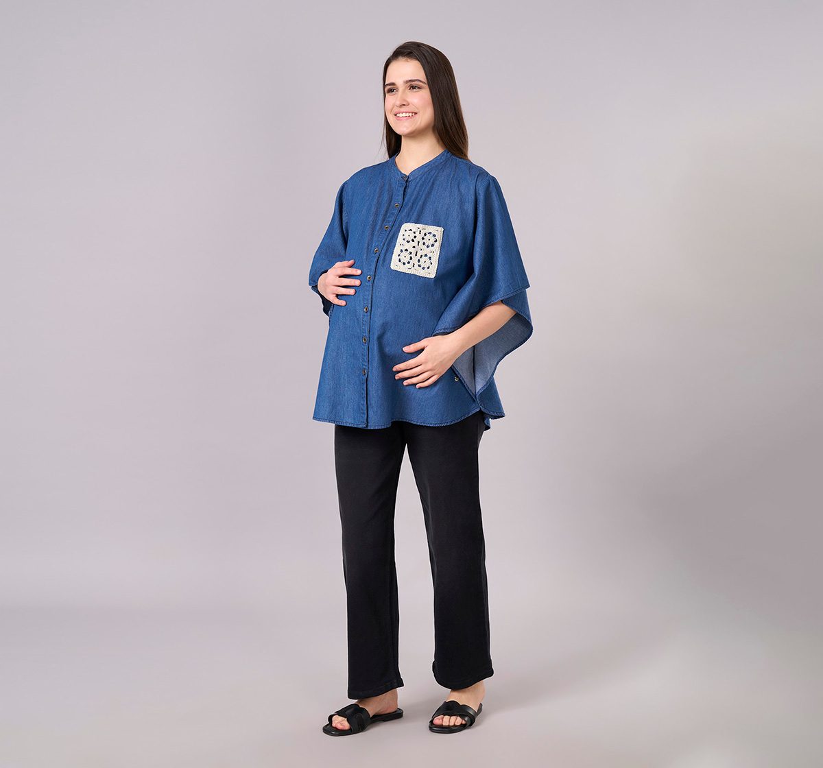 Maternity Clothing  Denim Solid Black