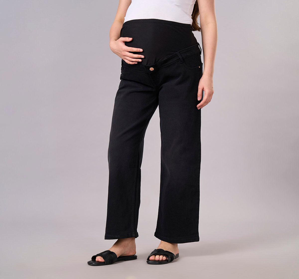 Maternity Clothing  Denim Solid Black