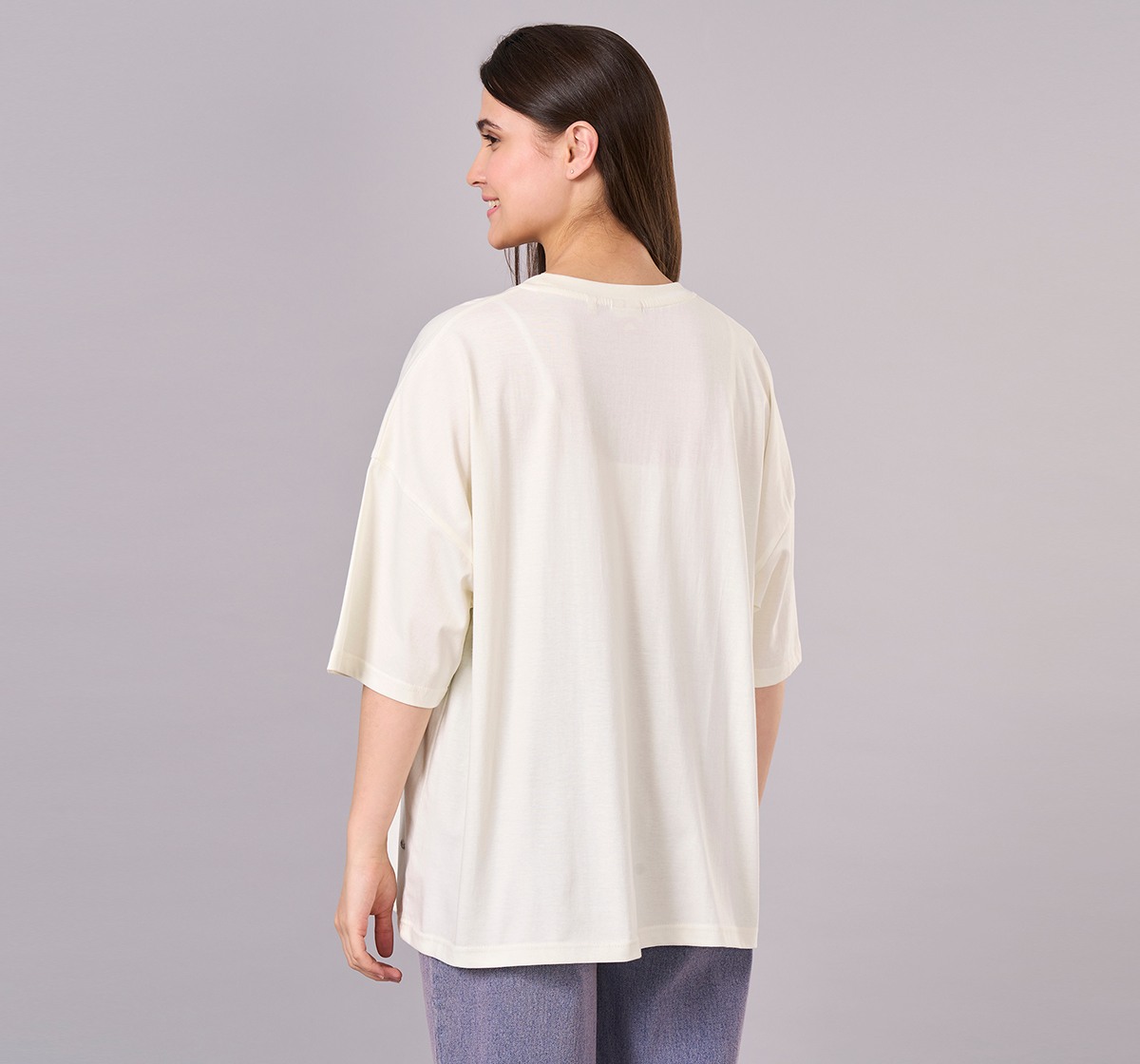 Maternity Clothing  T-Shirt Solid Off-White