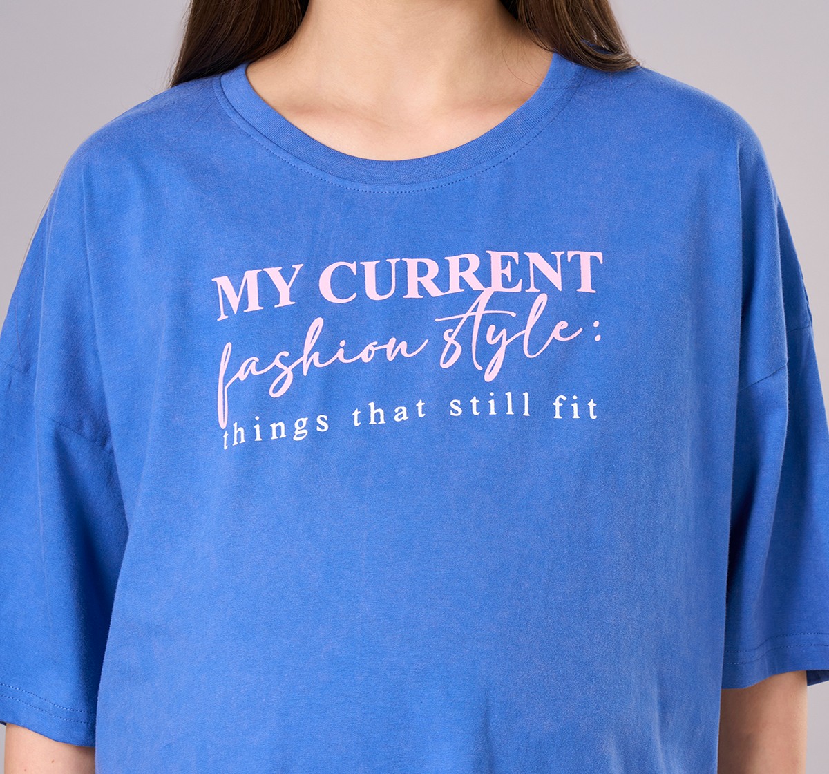 Maternity Clothing  T-Shirt Solid Blue