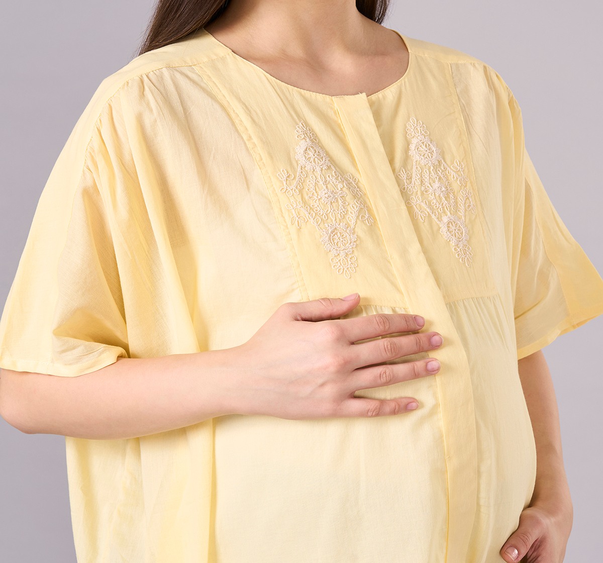 Maternity Clothing  Top Solid Yellow