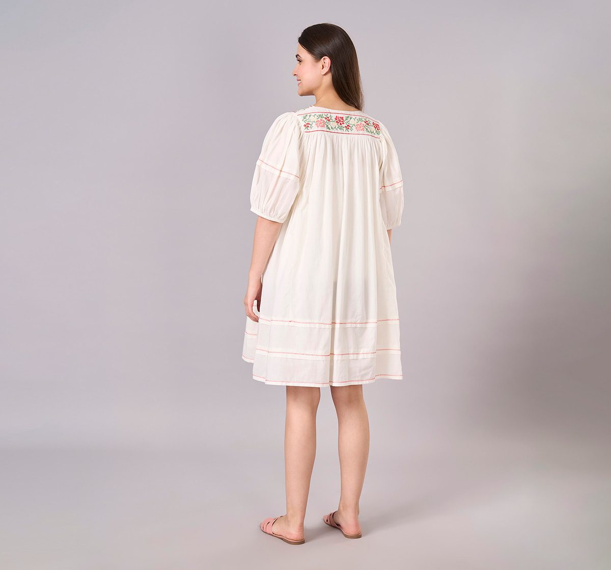 Maternity Clothing  Dress Solid Off-White