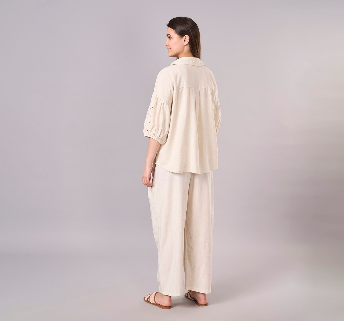 Maternity Clothing  Cord Set Solid Off-White