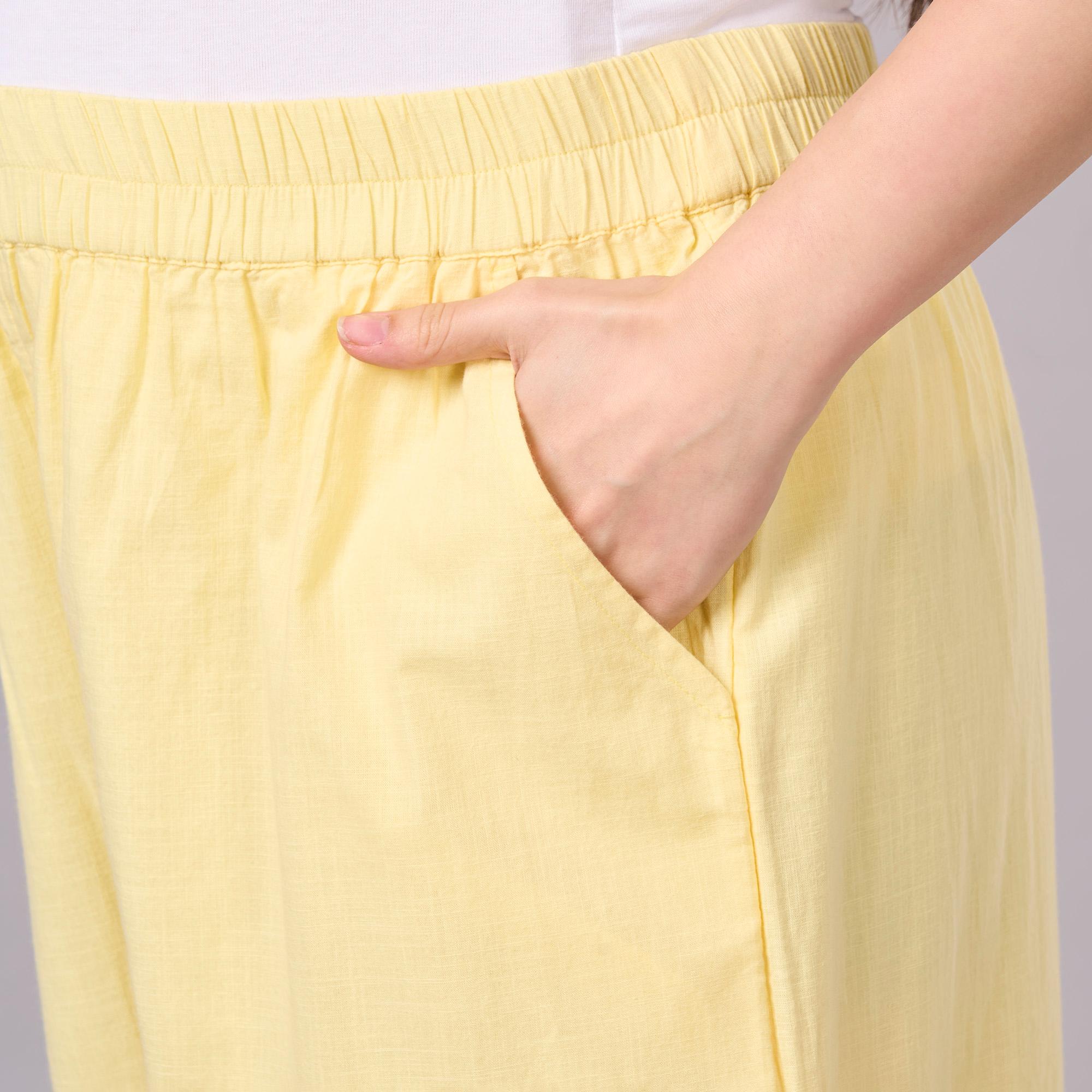 Maternity Clothing  Cord Set Embroidered Yellow