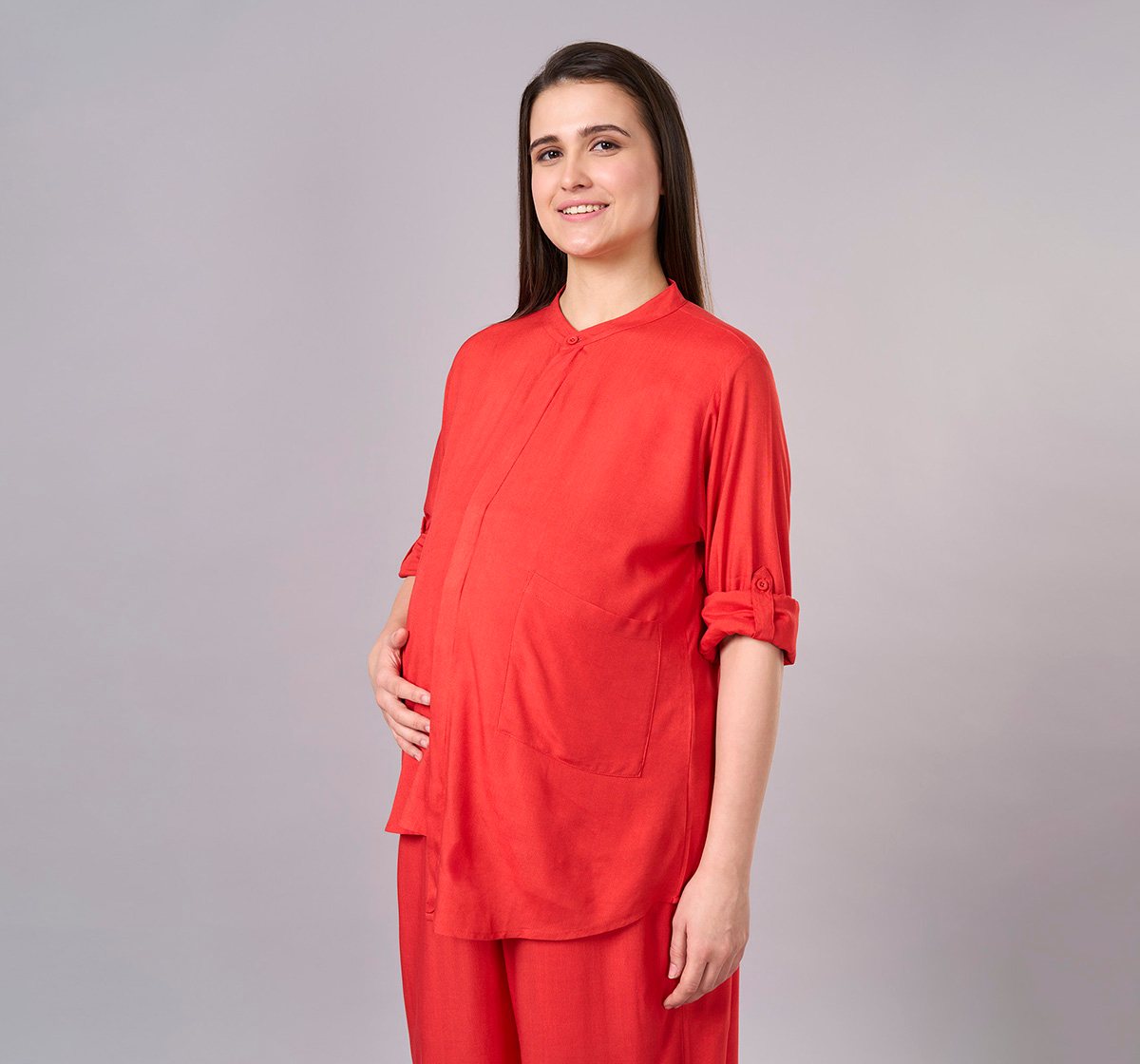 Maternity Clothing  Cord Set Solid Red