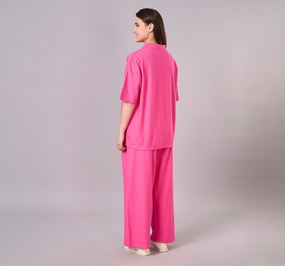 Maternity Clothing  Cord Set Solid Fuchsia