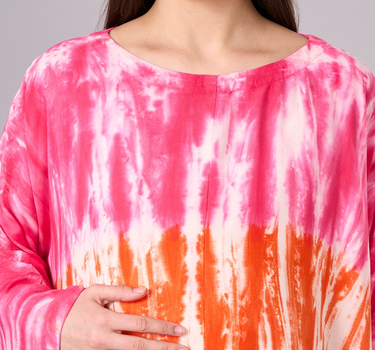 Maternity Clothing  Top Printed Pink/Orange