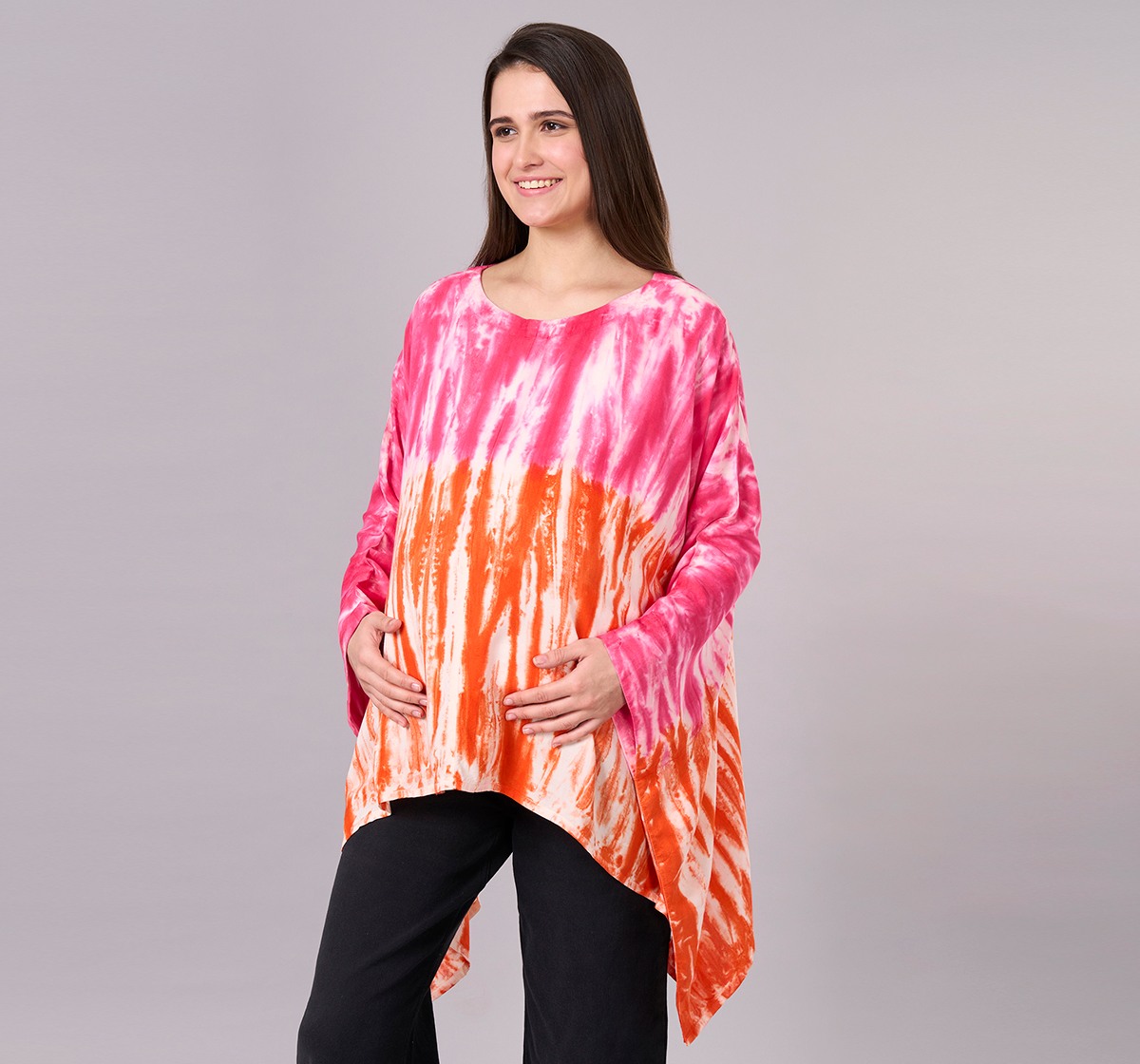Maternity Clothing  Top Printed Pink/Orange