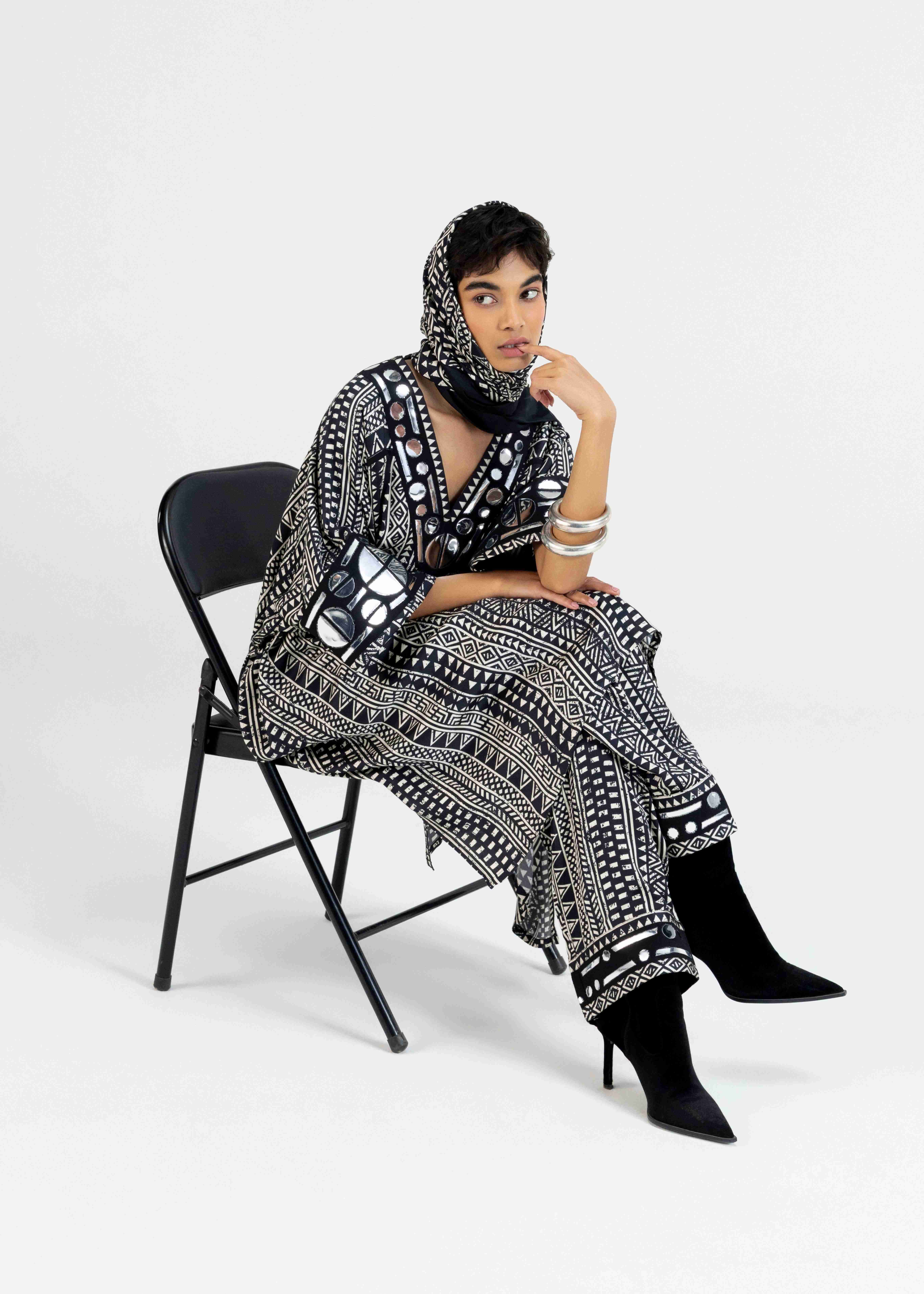 Black Kaftan Tunic