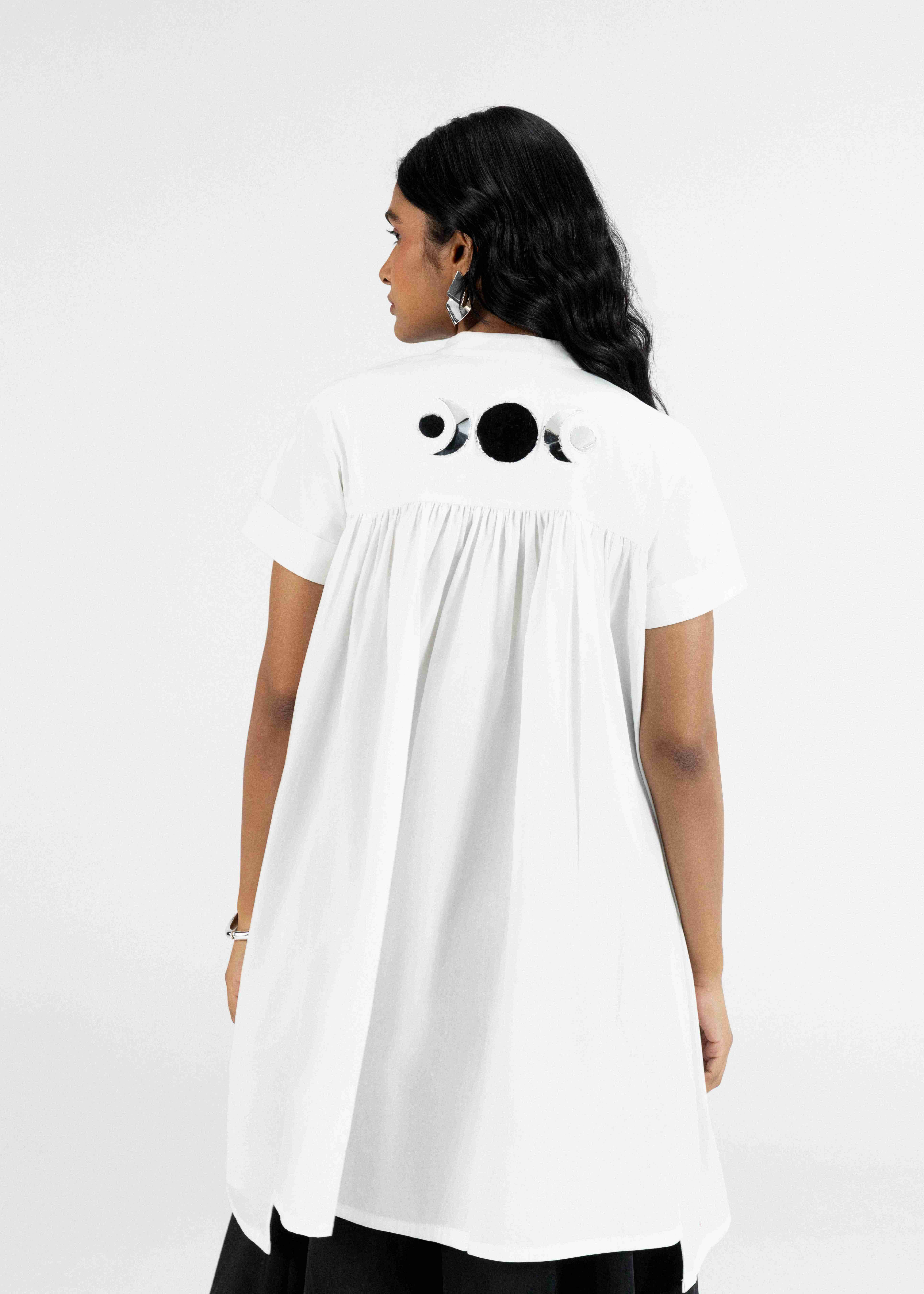 White Assymetric Shirt