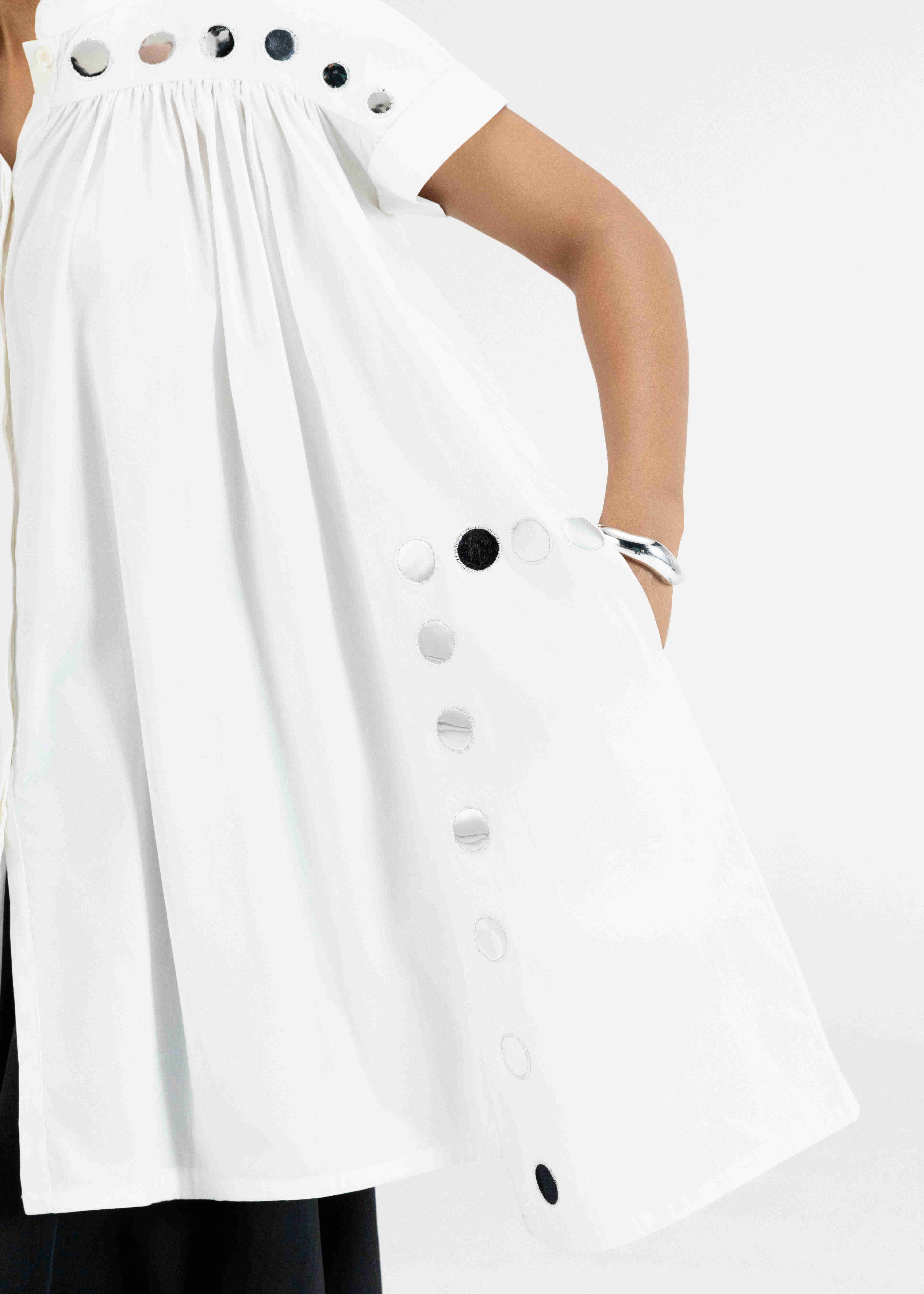 White Assymetric Shirt