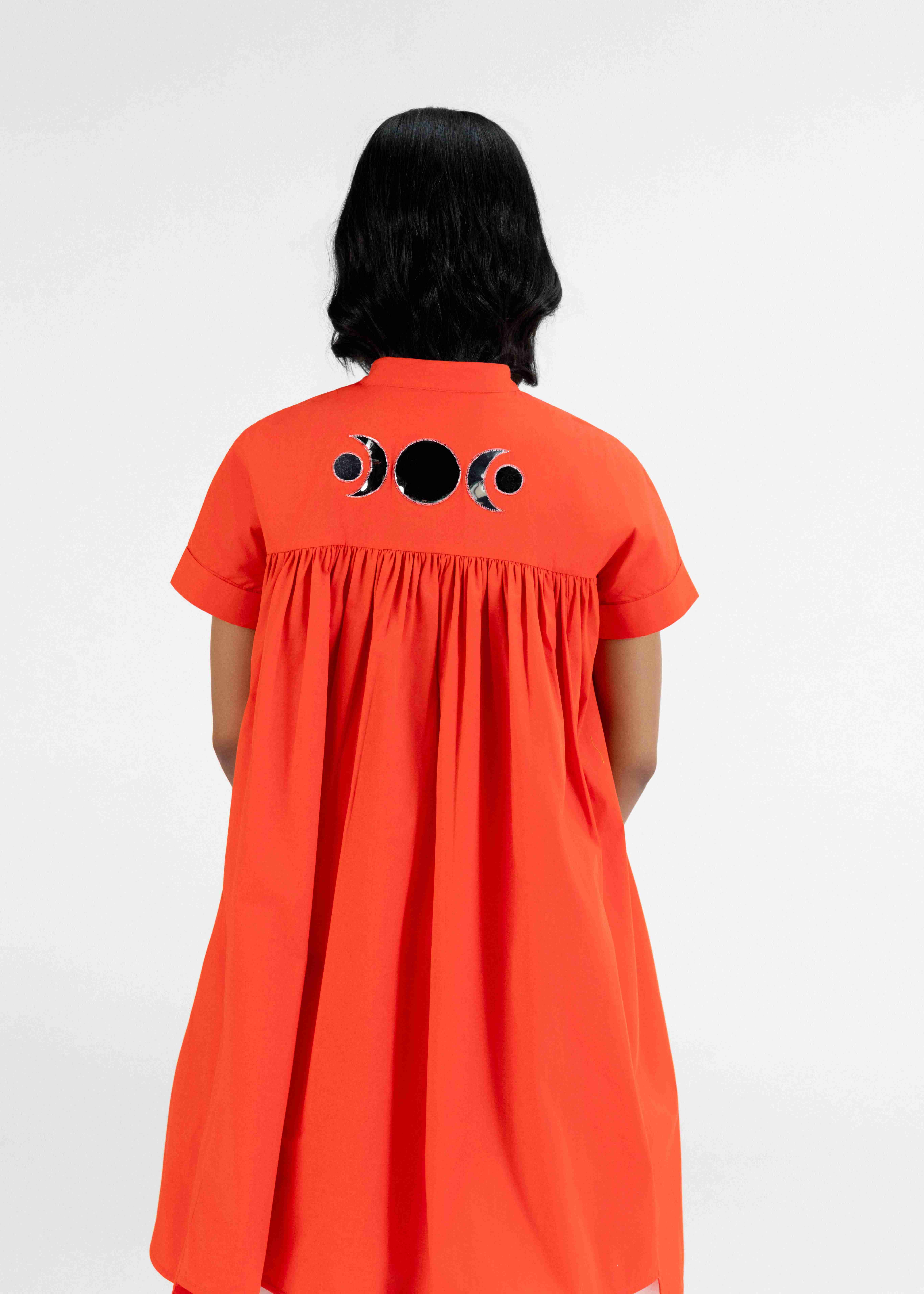 Orange Assymetric Shirt