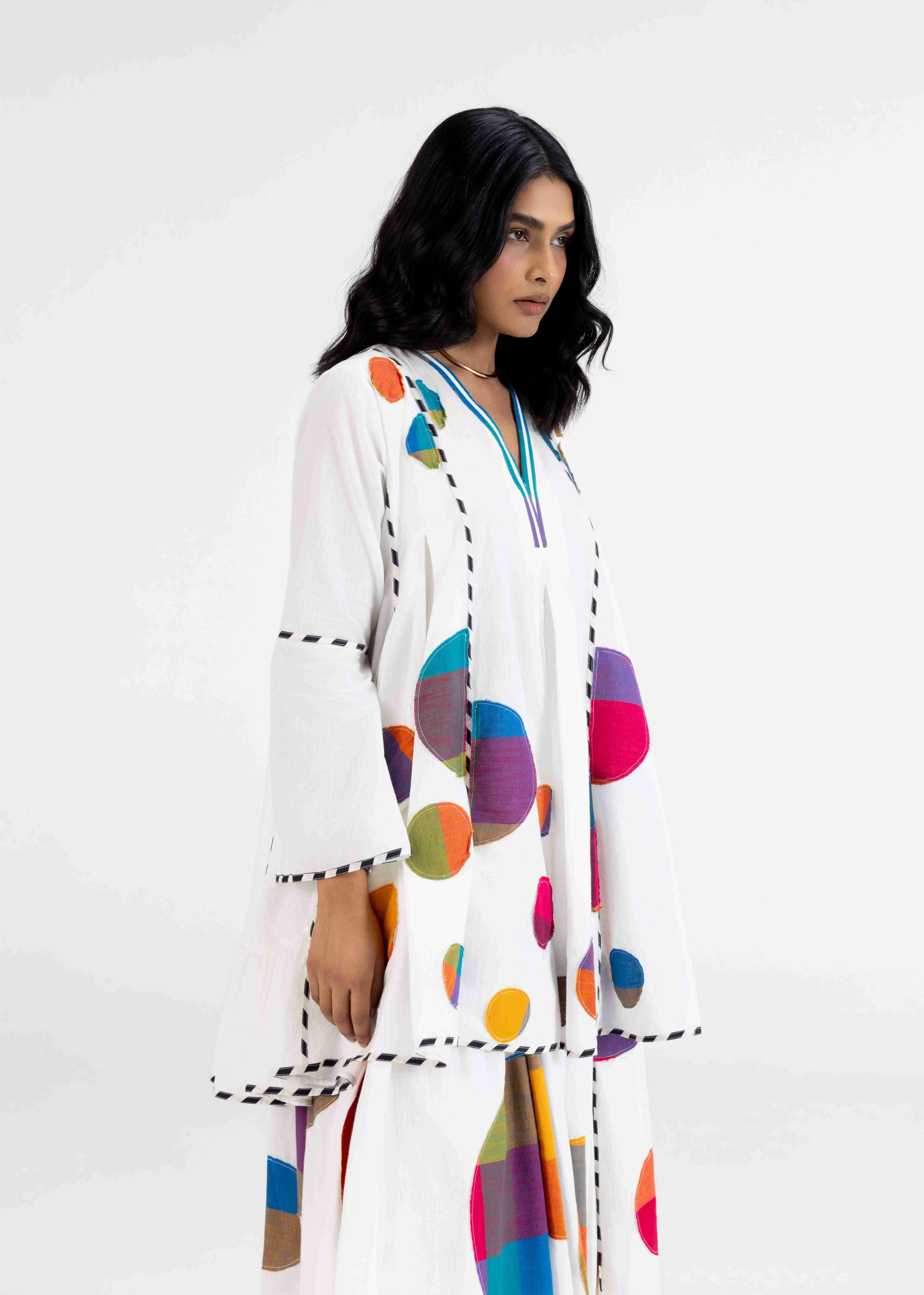 Offwhite Multipanel Tunic