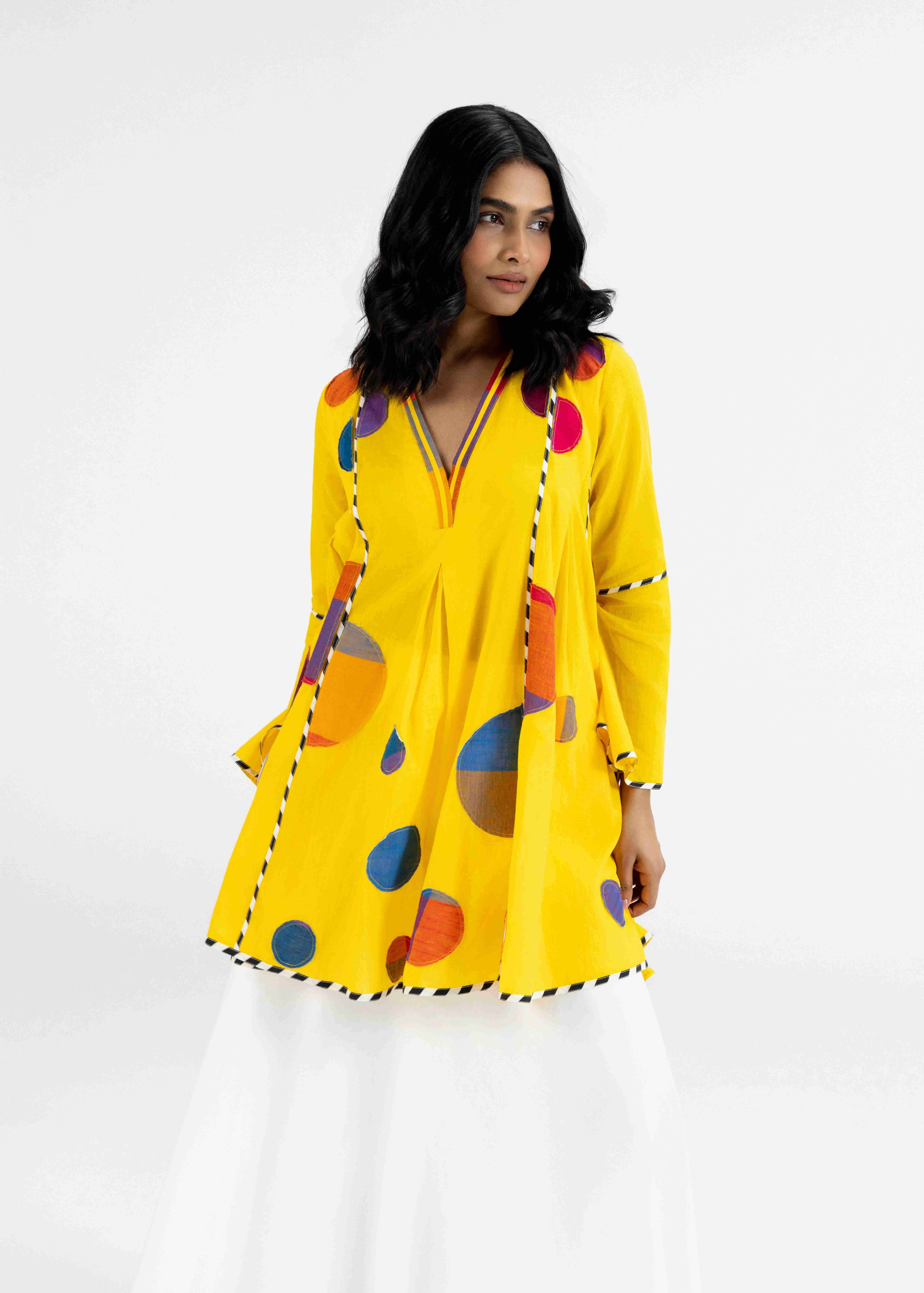 Yellow Multipanel Tunic