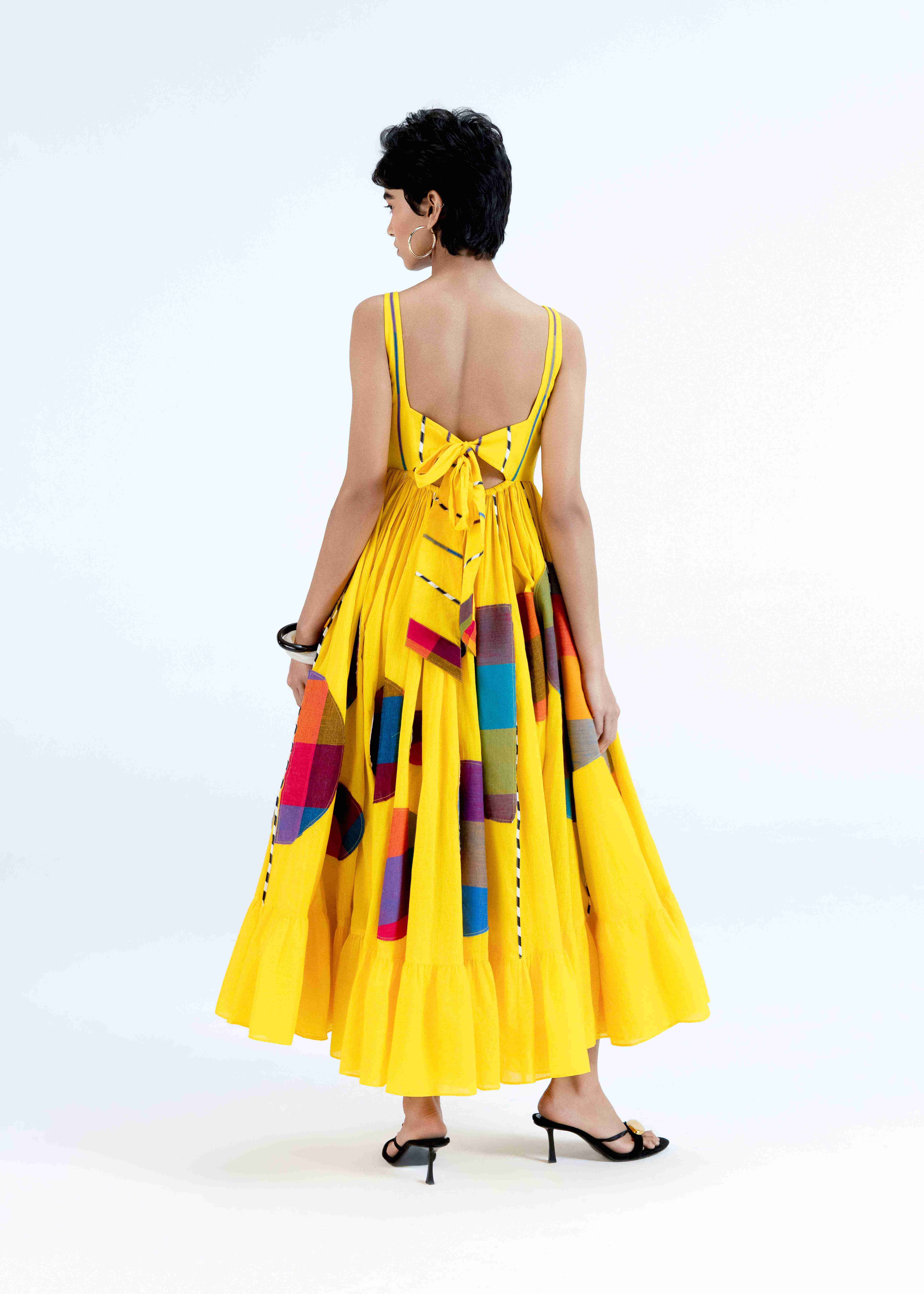Yellow Gathered Dress