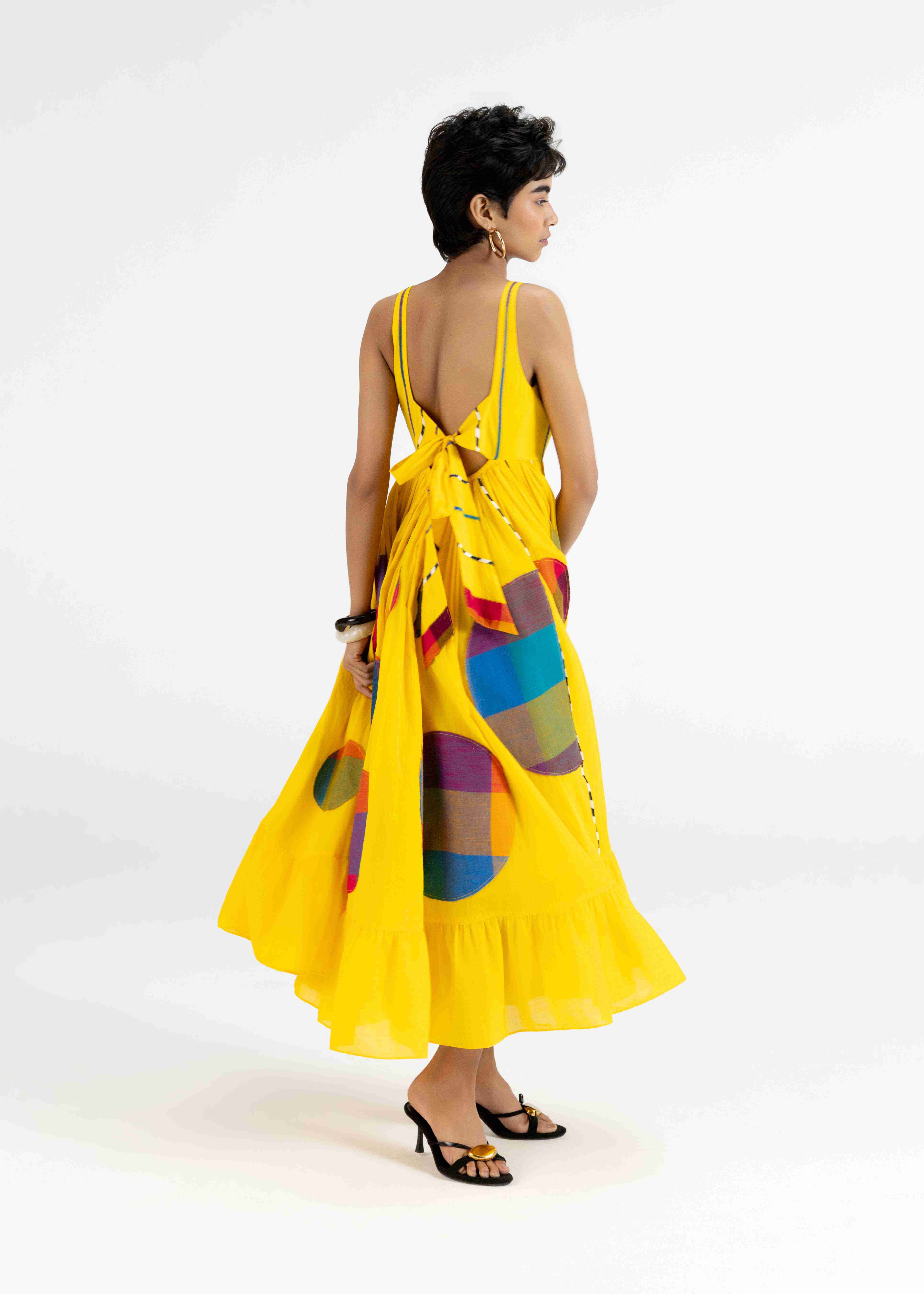 Yellow Gathered Dress