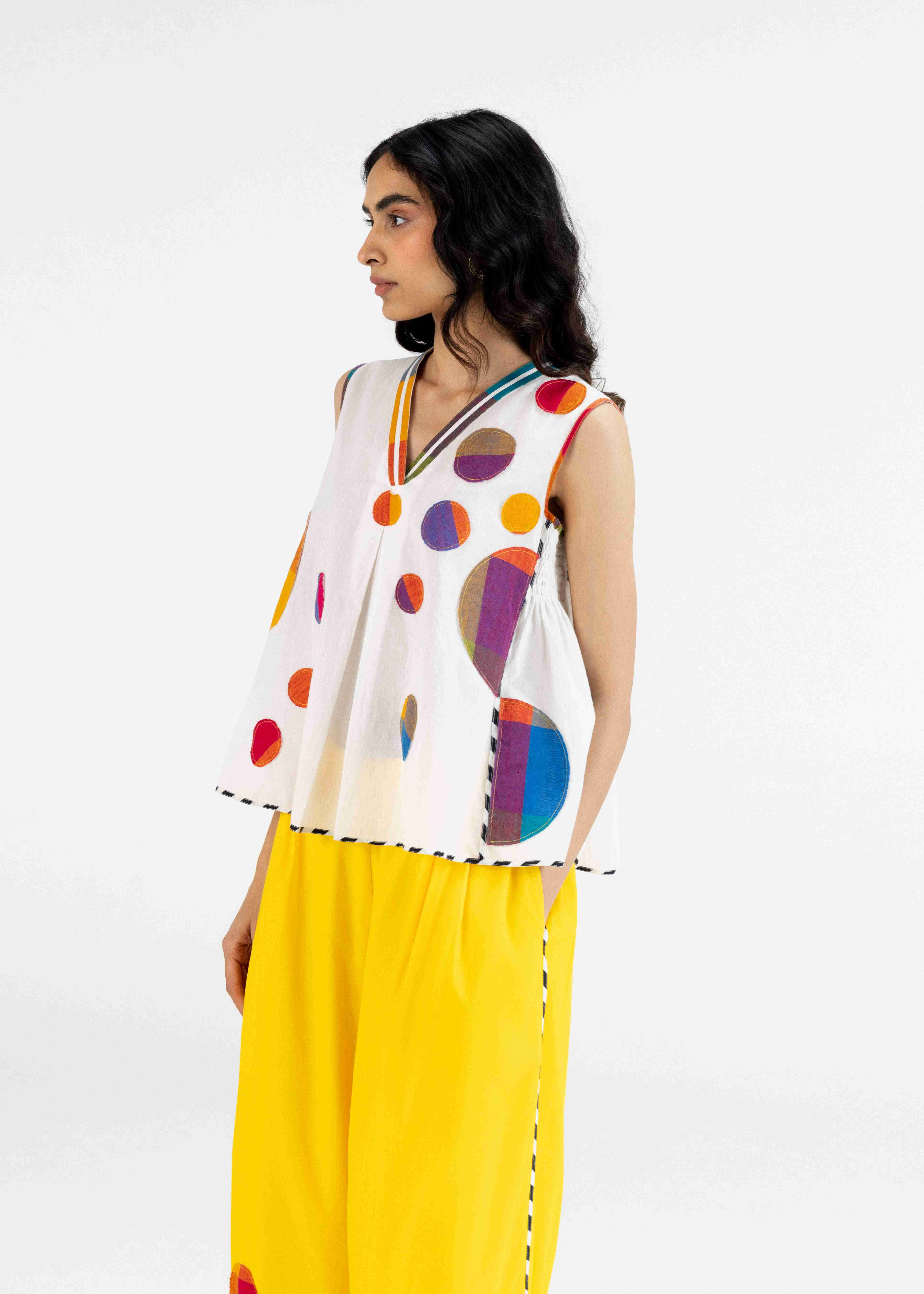 Offwhite Smock Top