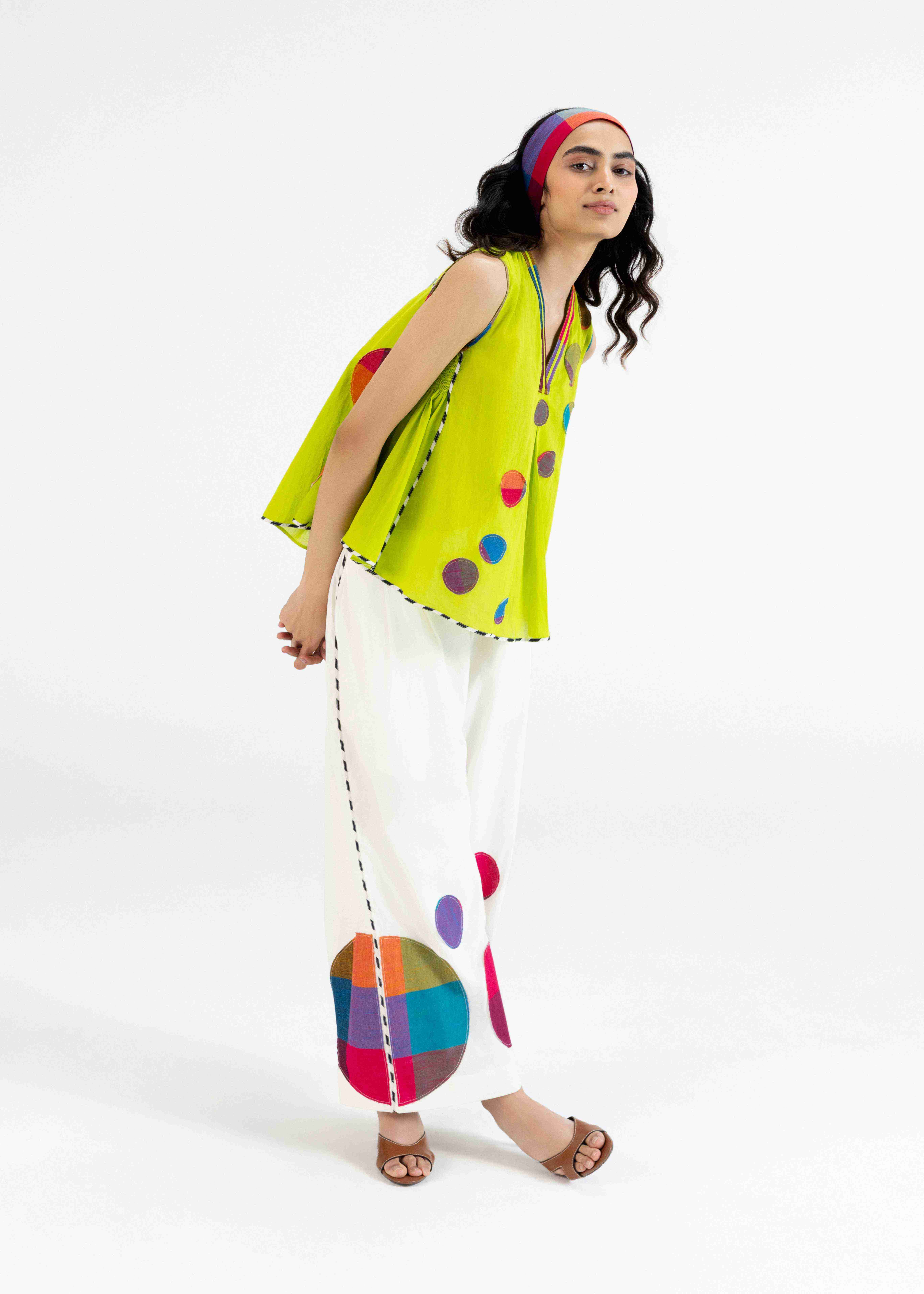 Lime Green Smock Top