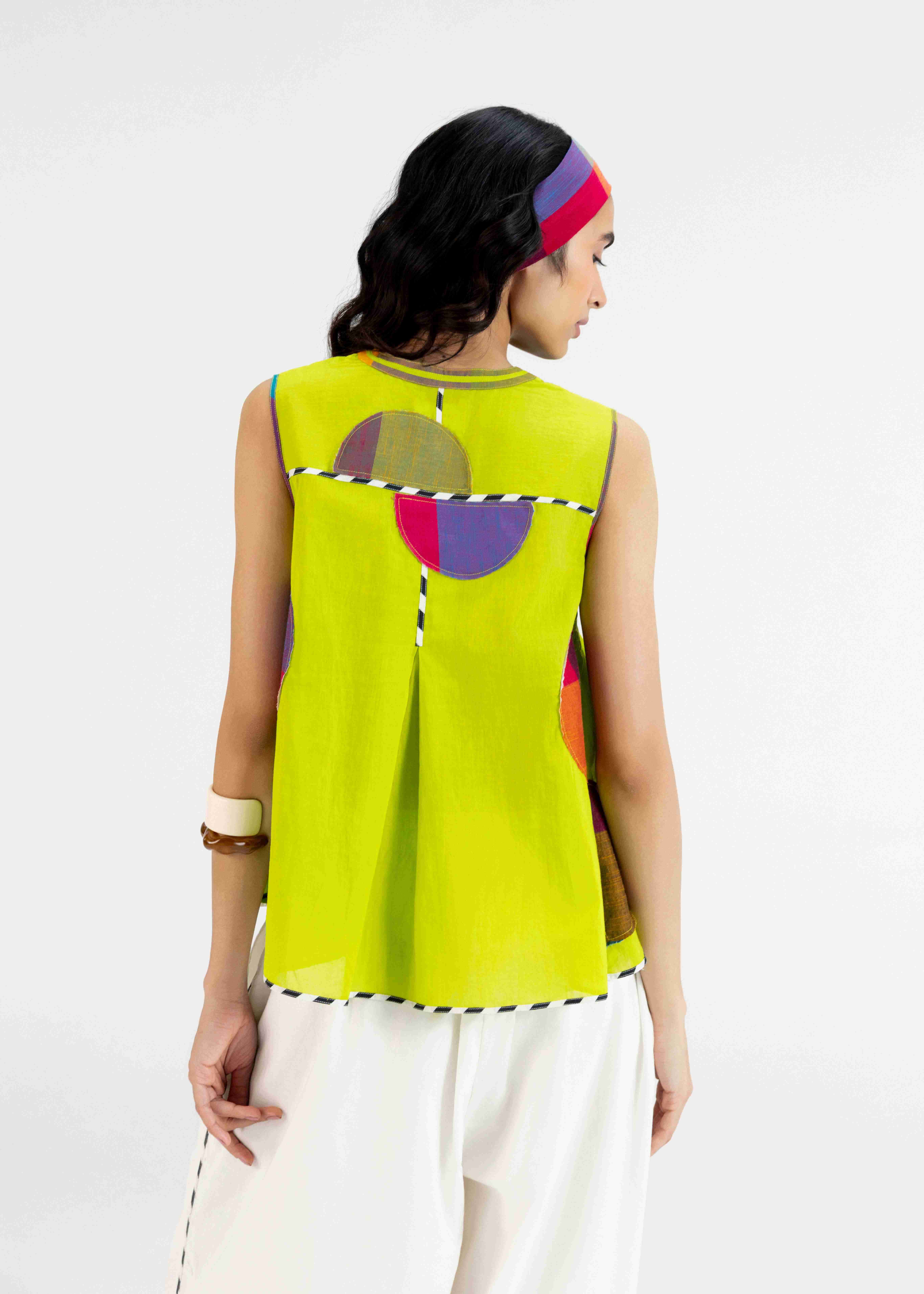 Lime Green Smock Top