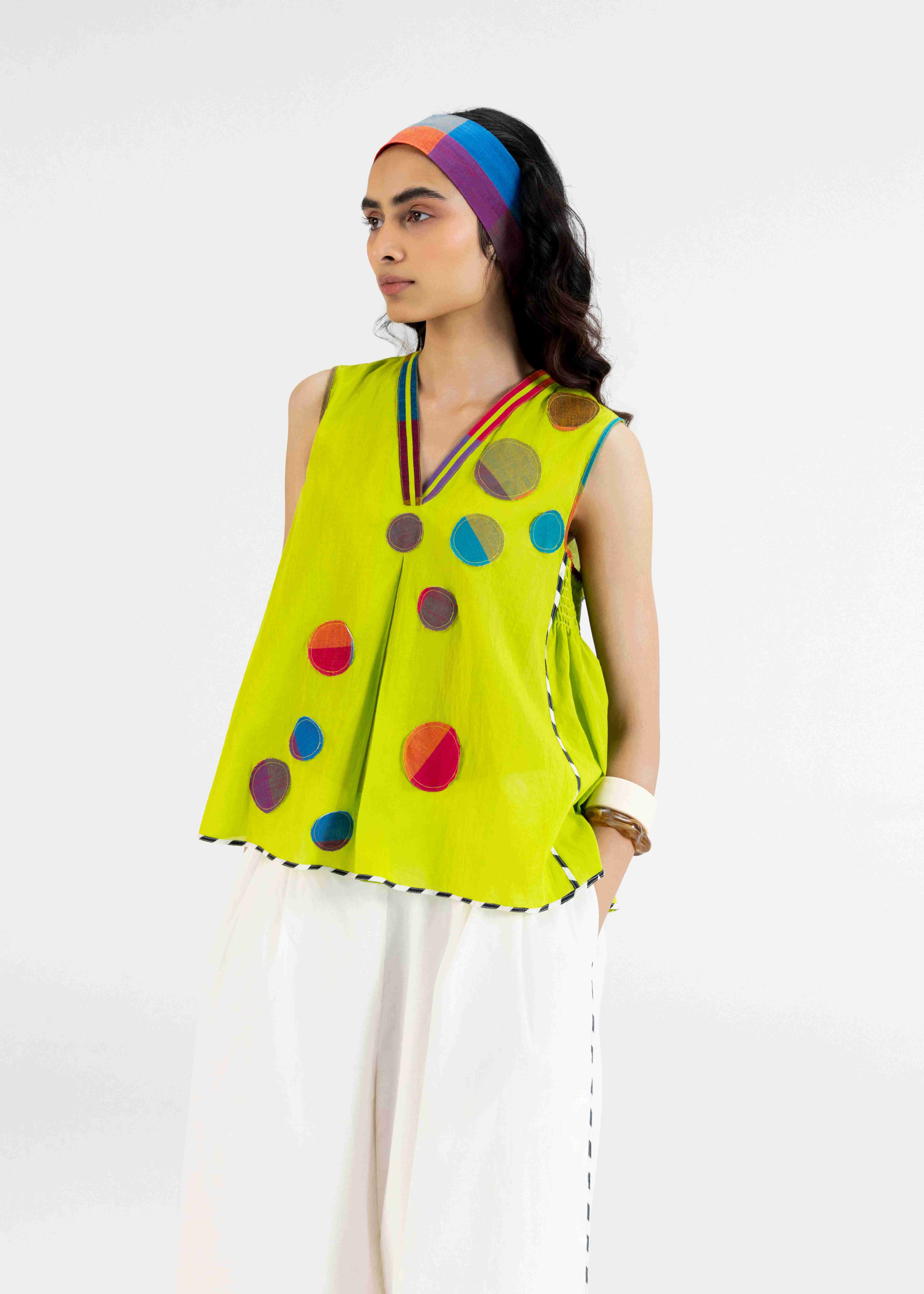 Lime Green Smock Top