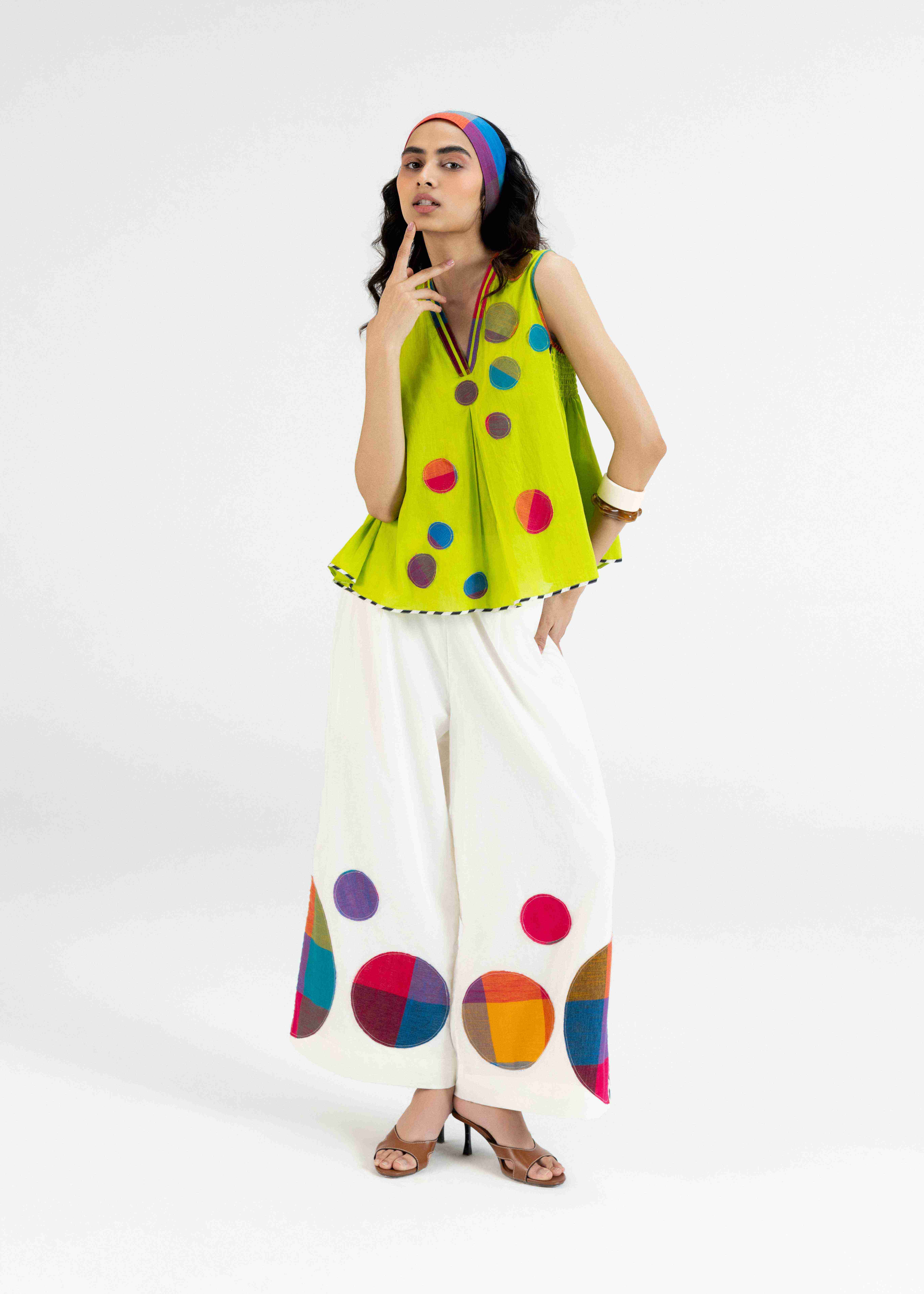 Lime Green Smock Top