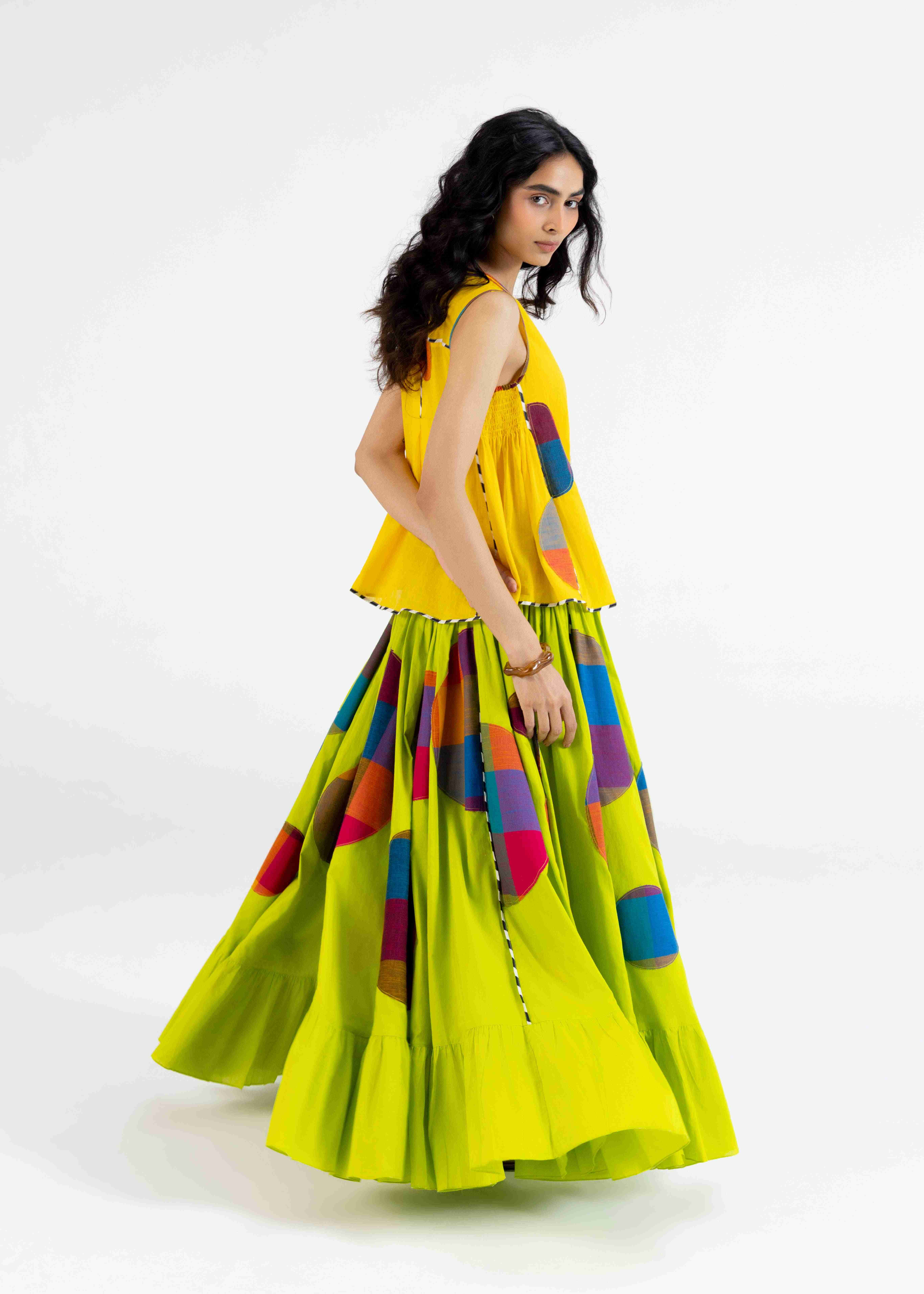 Lime Green Gypsy Skirt