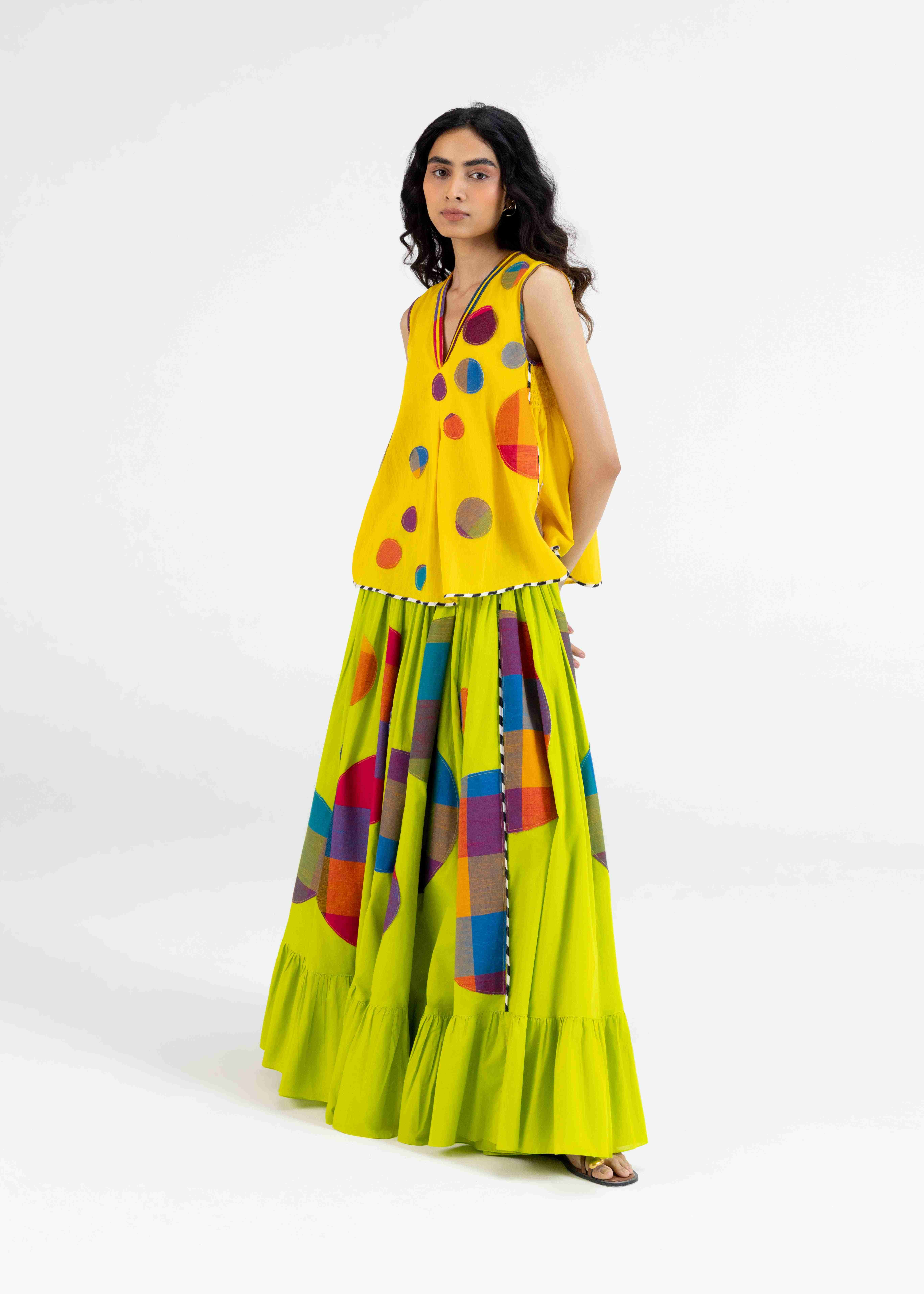 Lime Green Gypsy Skirt