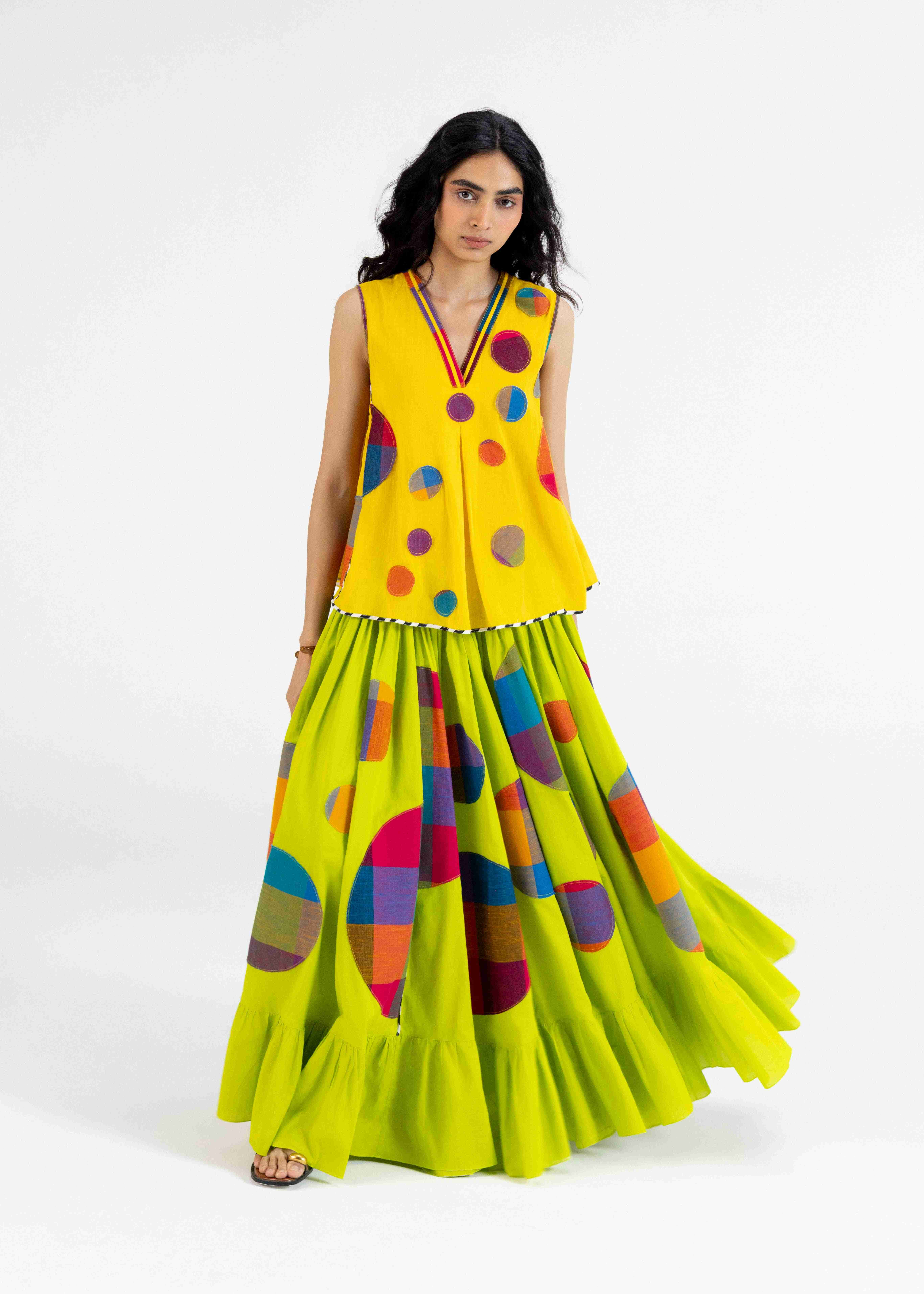 Lime Green Gypsy Skirt