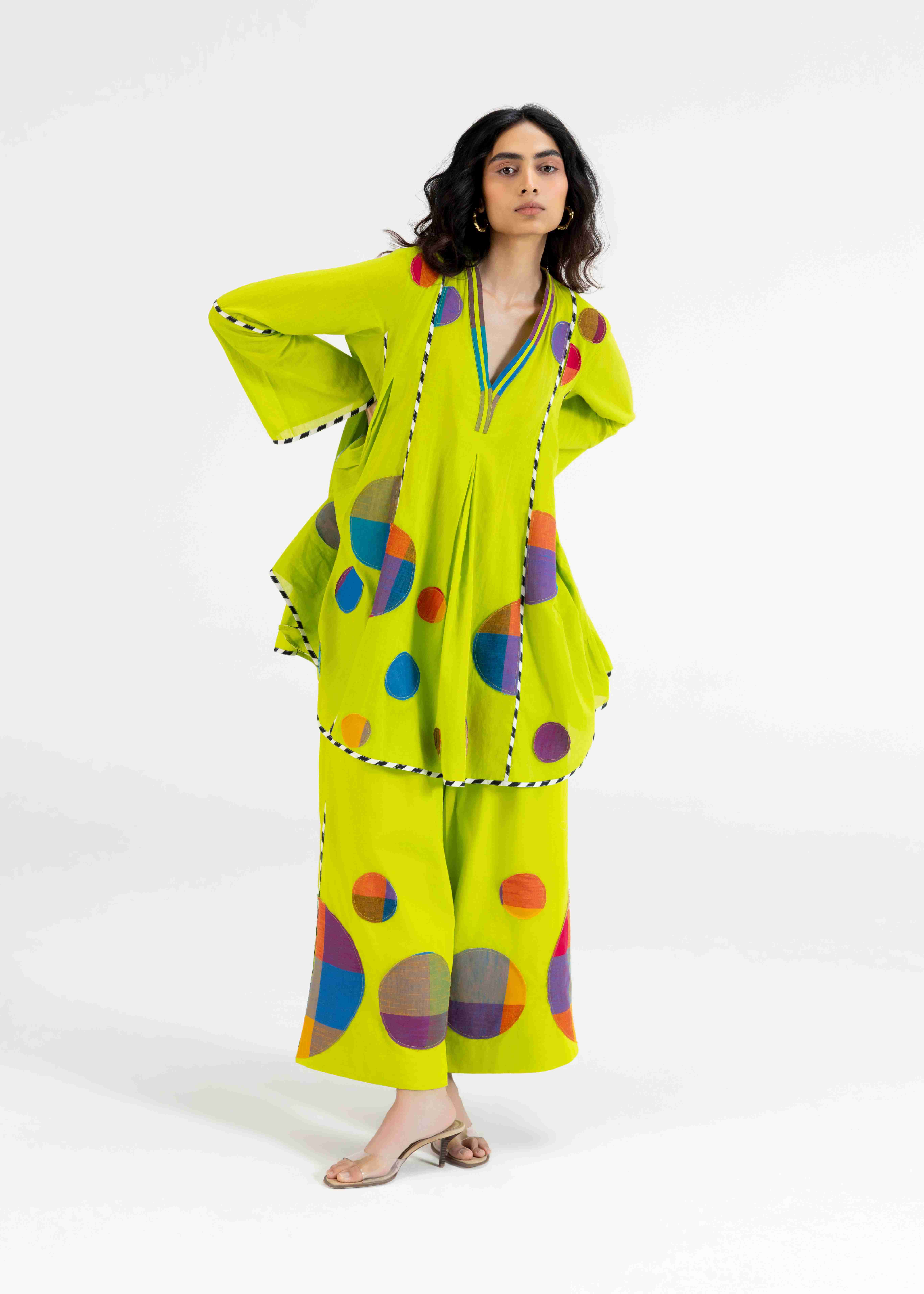 Lime Green Flared Pant