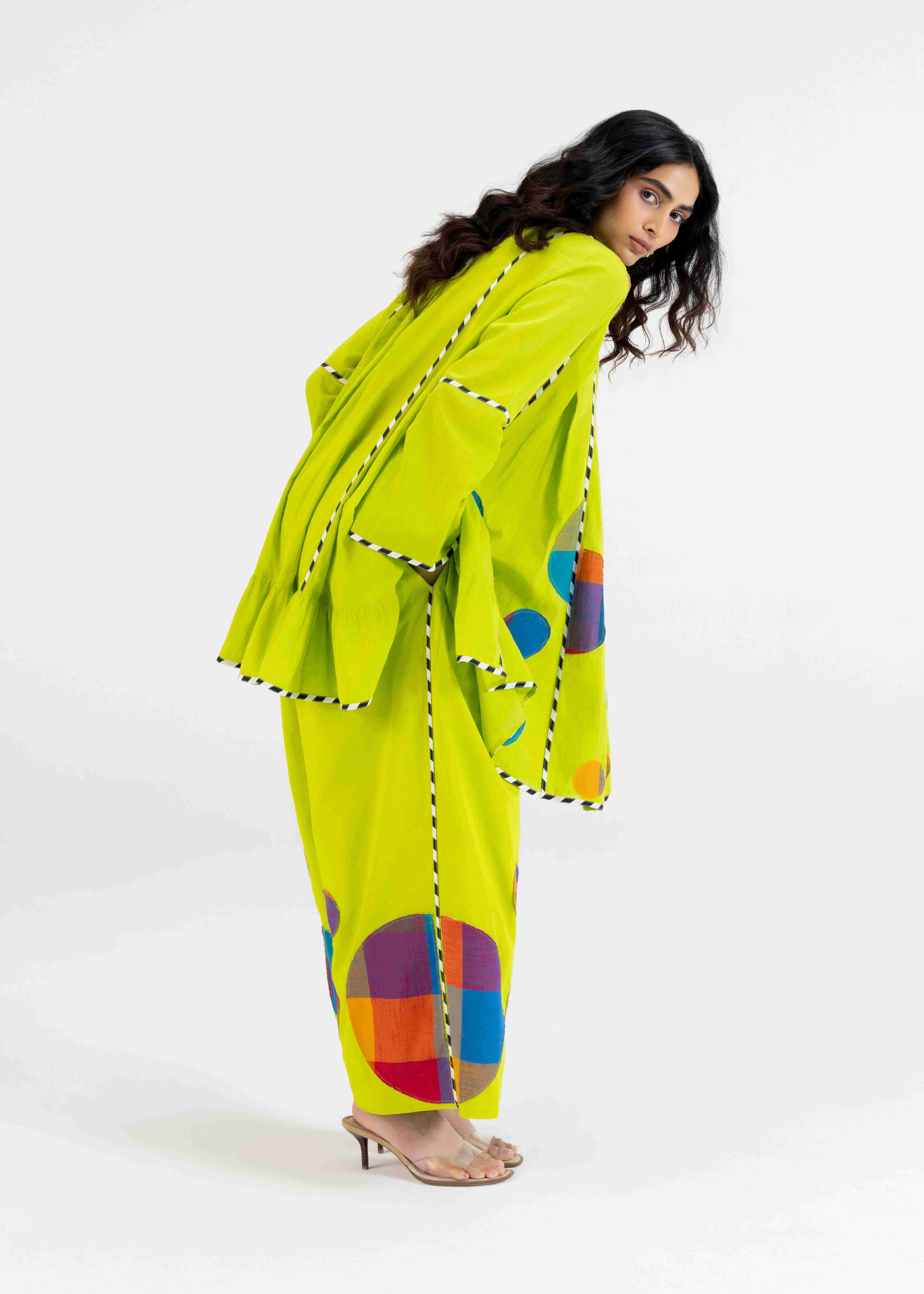 Lime Green Flared Pant