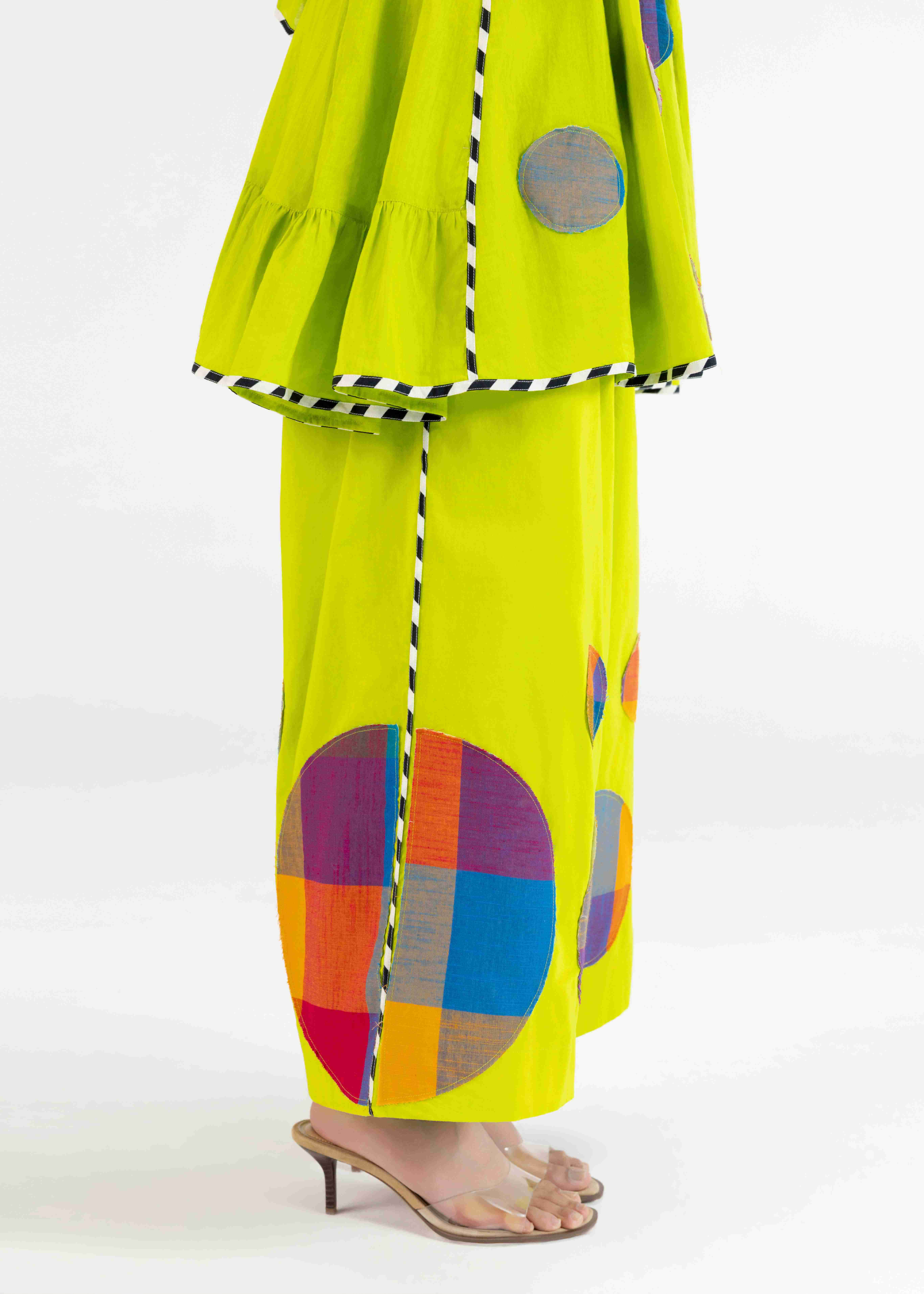 Lime Green Flared Pant