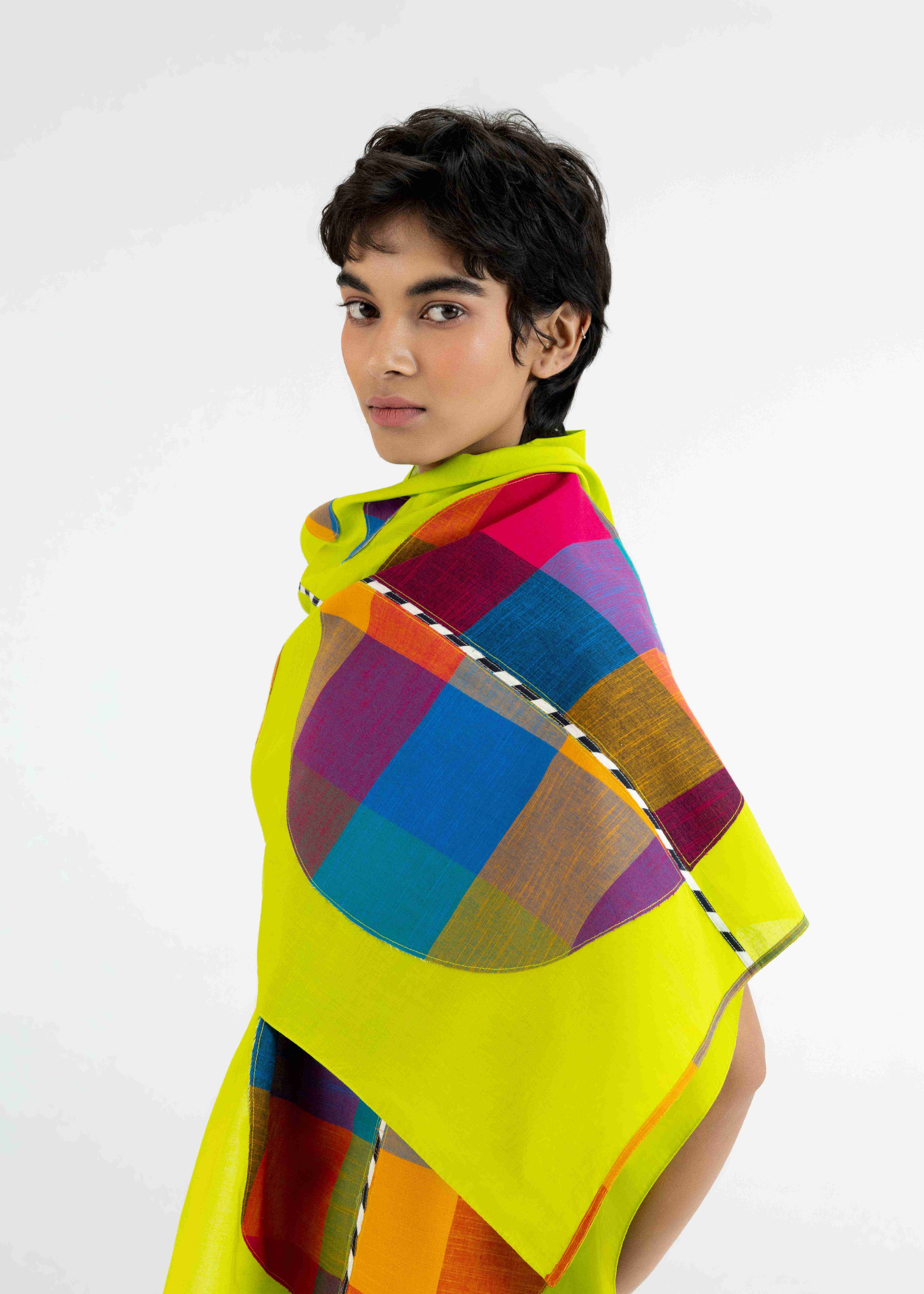 Lime Green Kaftan Top