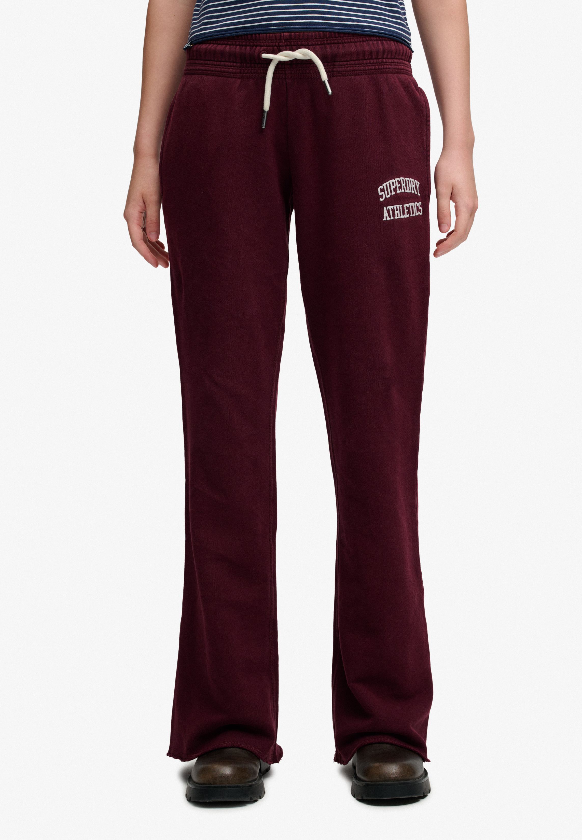 ATHLETIC EMBROIDERED FLARE JOGGER