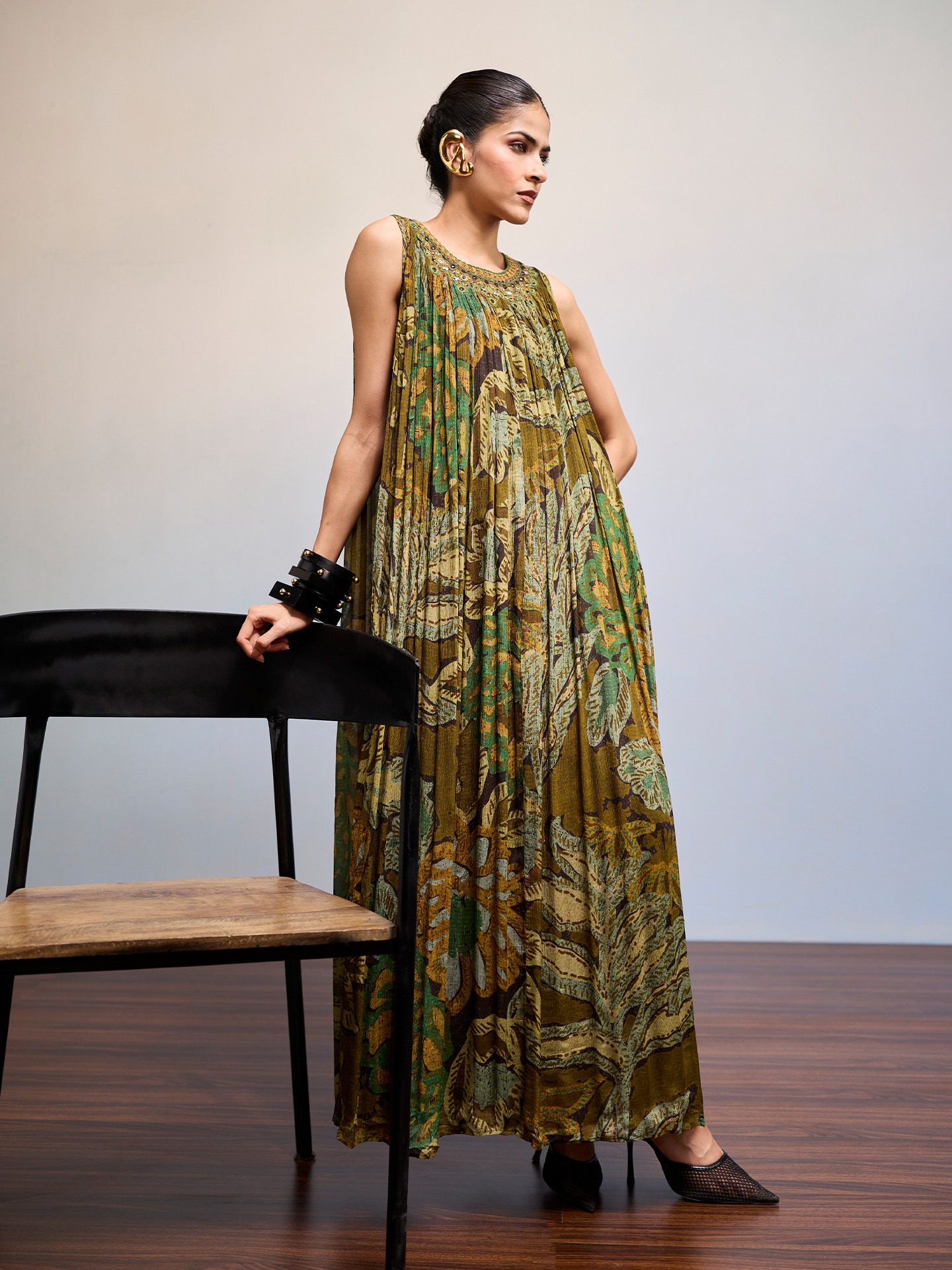 designer dresses by ritu kumar Shop for Women Online Color:Brushed Natural Ink Blue Groom with weekend dress Dupatta The multicolor floral long