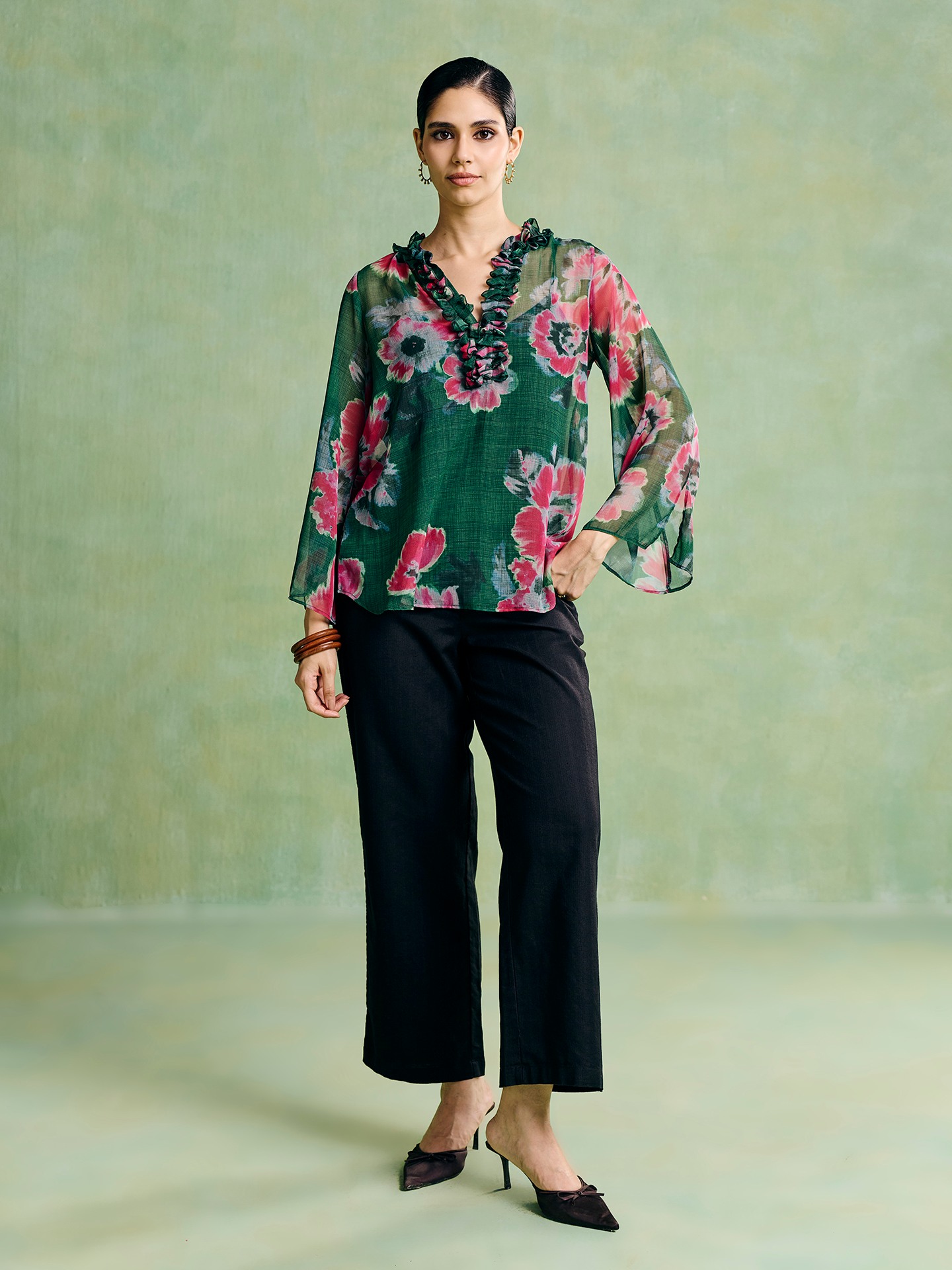 Green Dreamcatcher Short Top
