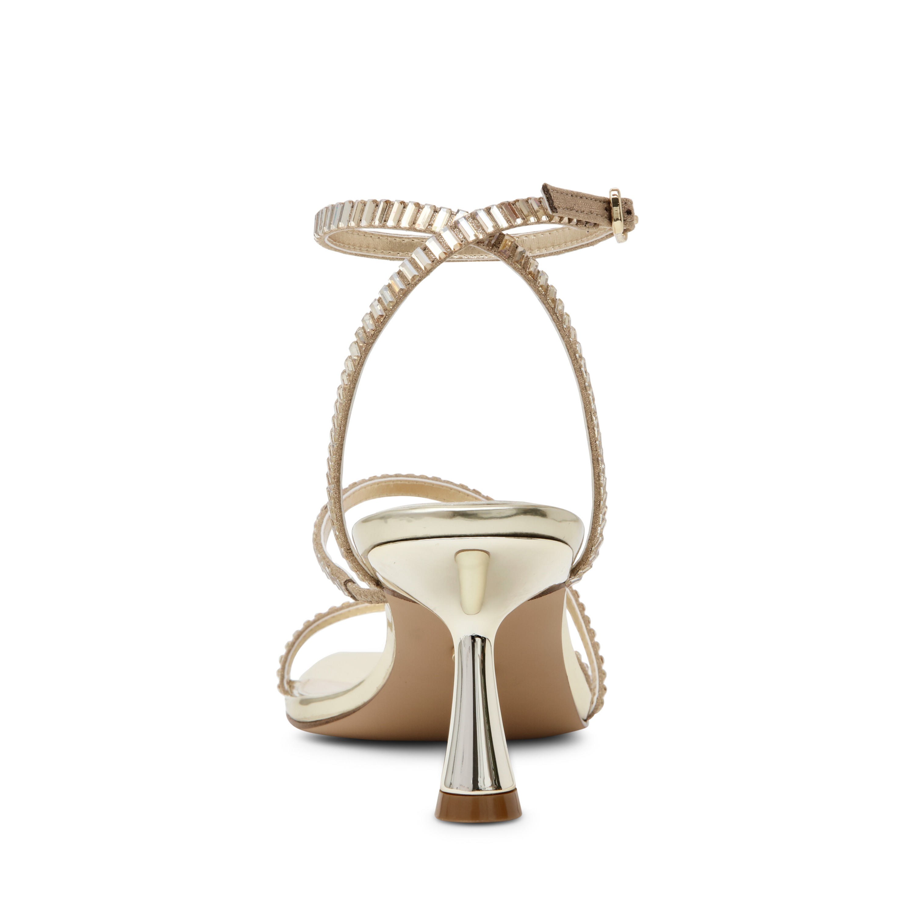 ANNOUNCE-IN Gold Heel Sandals