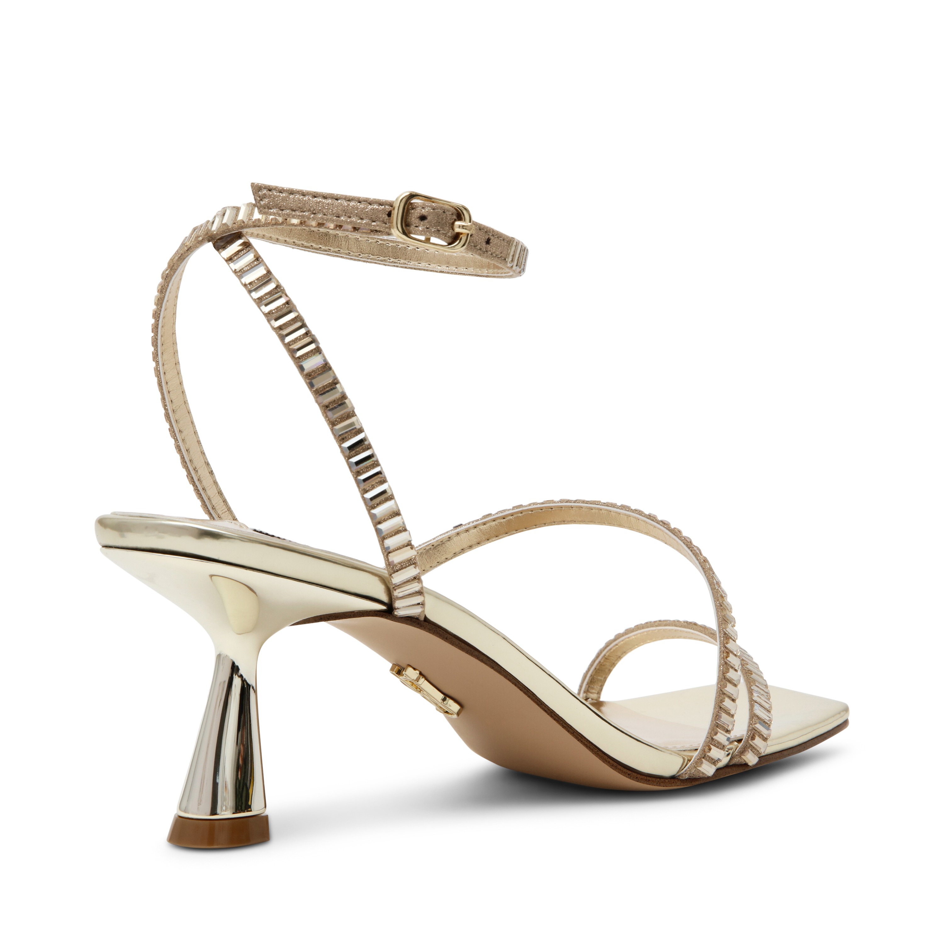 ANNOUNCE-IN Gold Heel Sandals