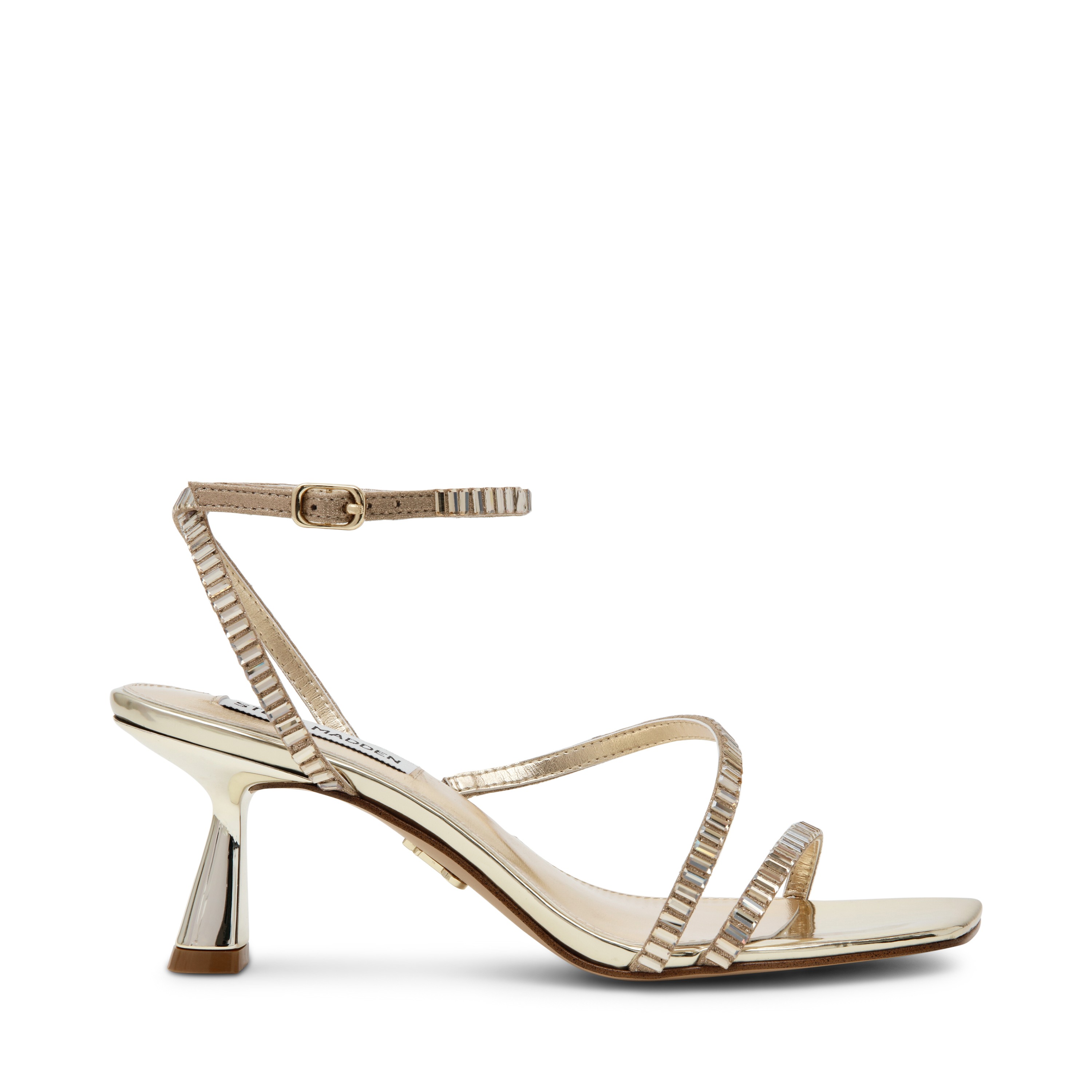 ANNOUNCE-IN Gold Heel Sandals