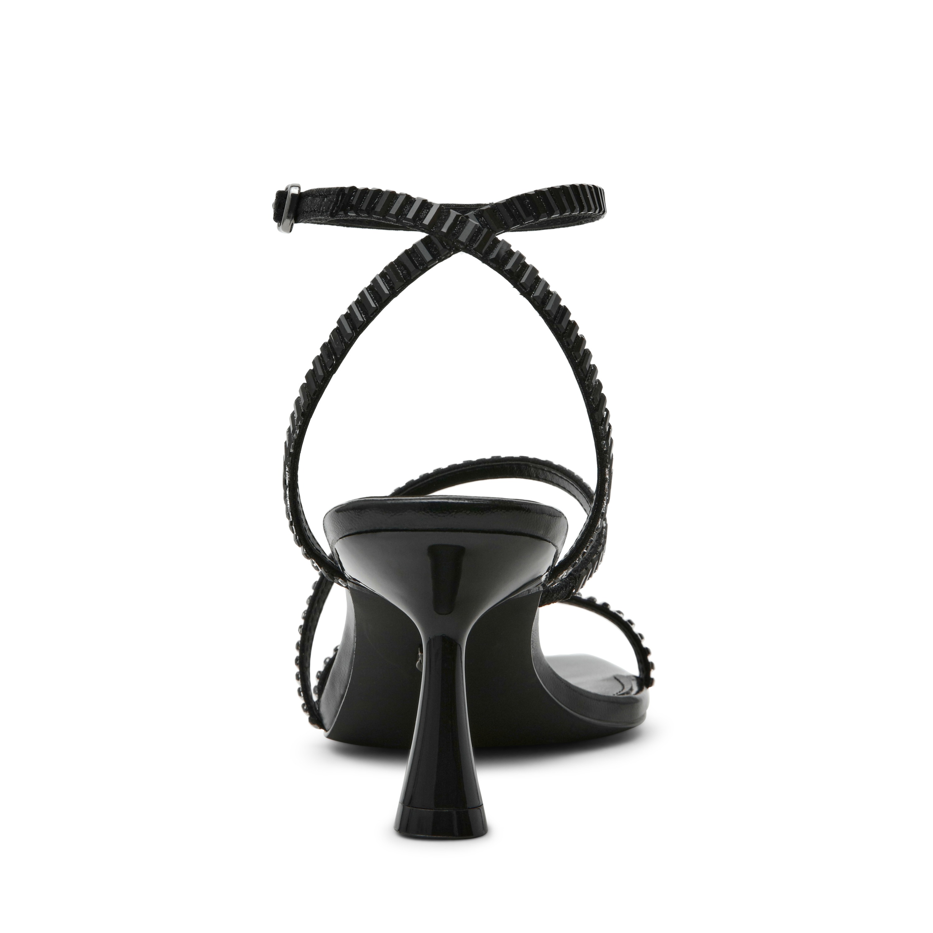 ANNOUNCE-IN Black Heel Sandals