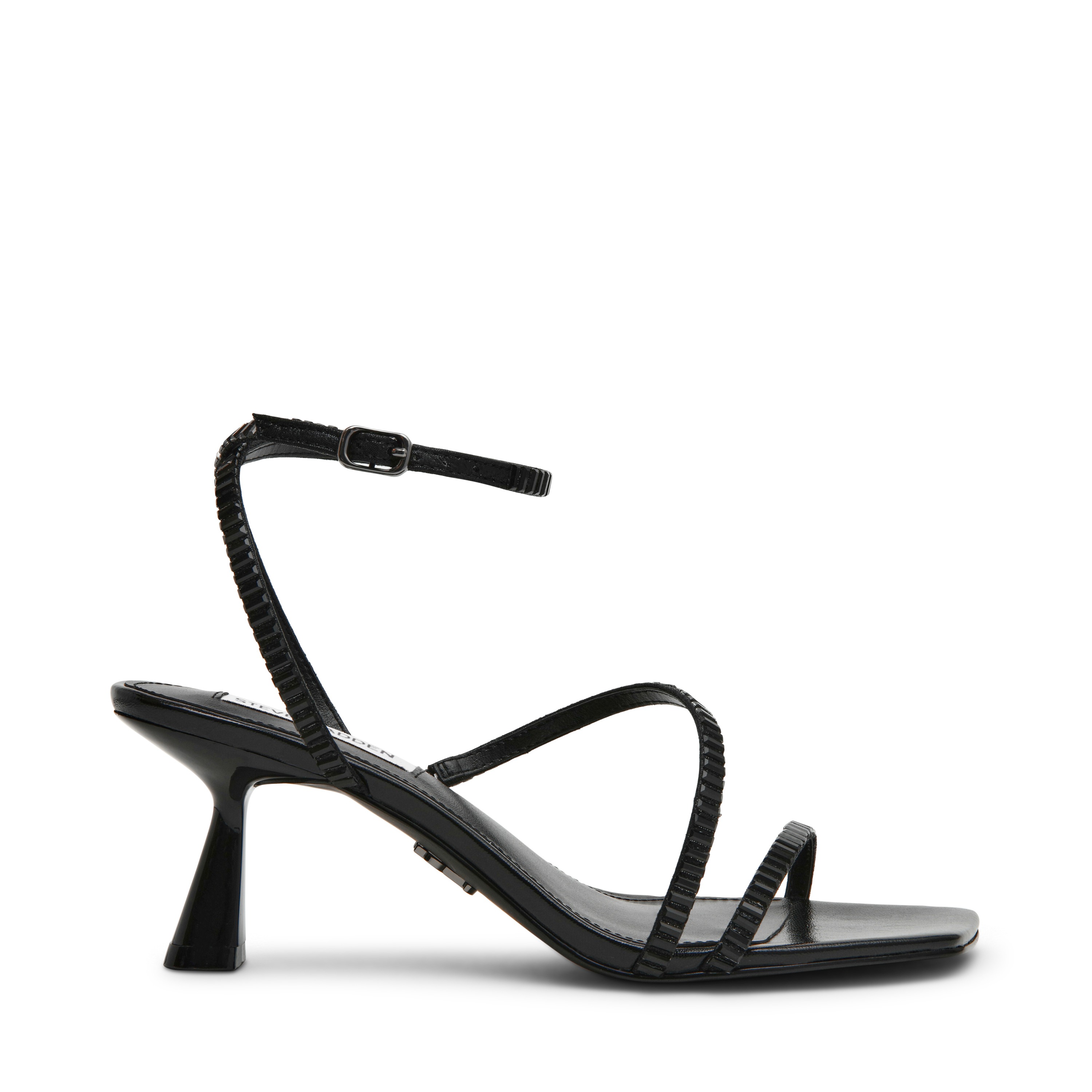 ANNOUNCE-IN Black Heel Sandals